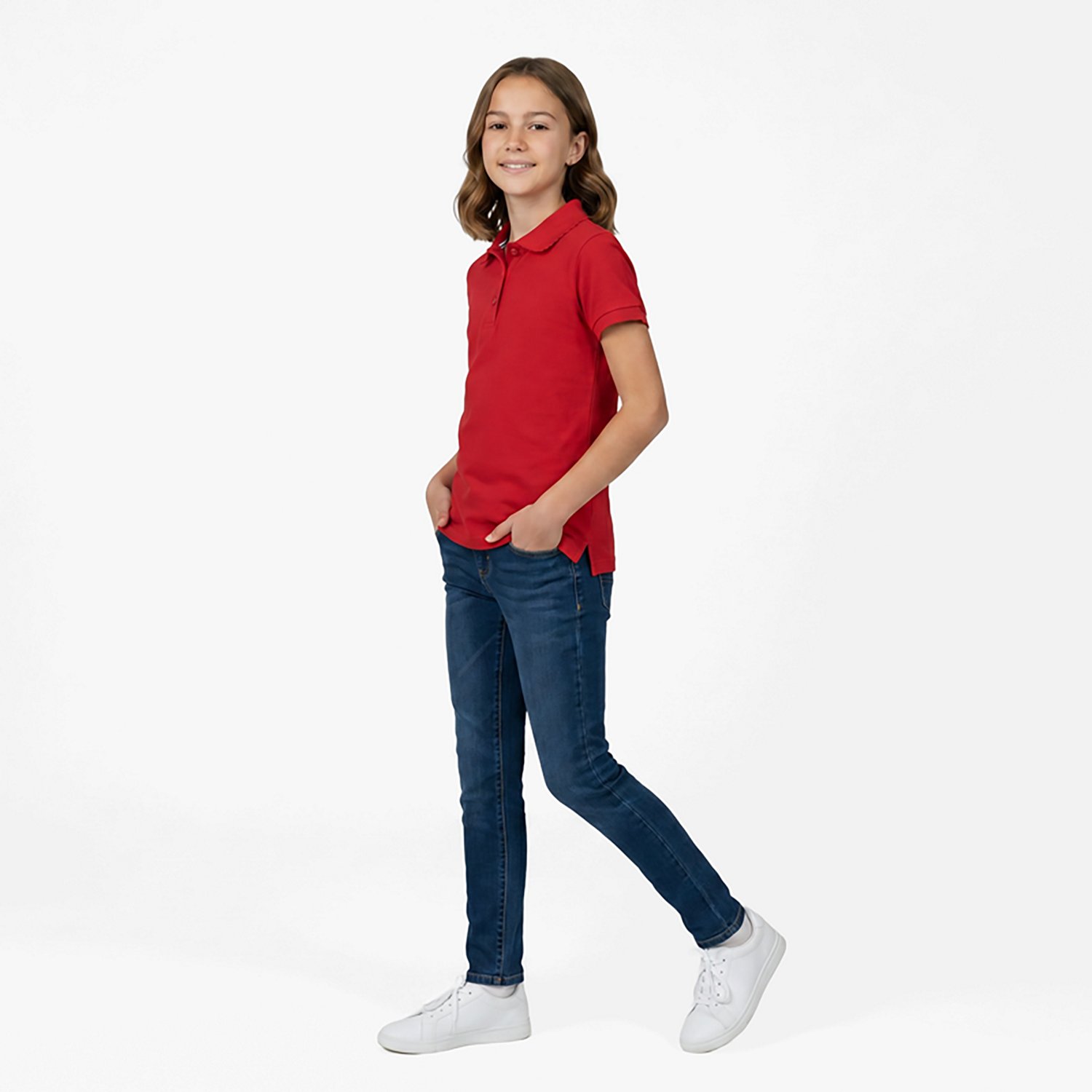 French Toast Girls' Polo Shirt with Picot Collar - view number 3