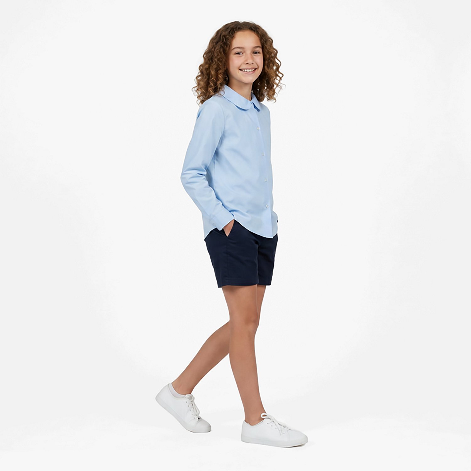 French Toast Girls' Long Sleeve Modern Peter Pan Blouse - view number 3