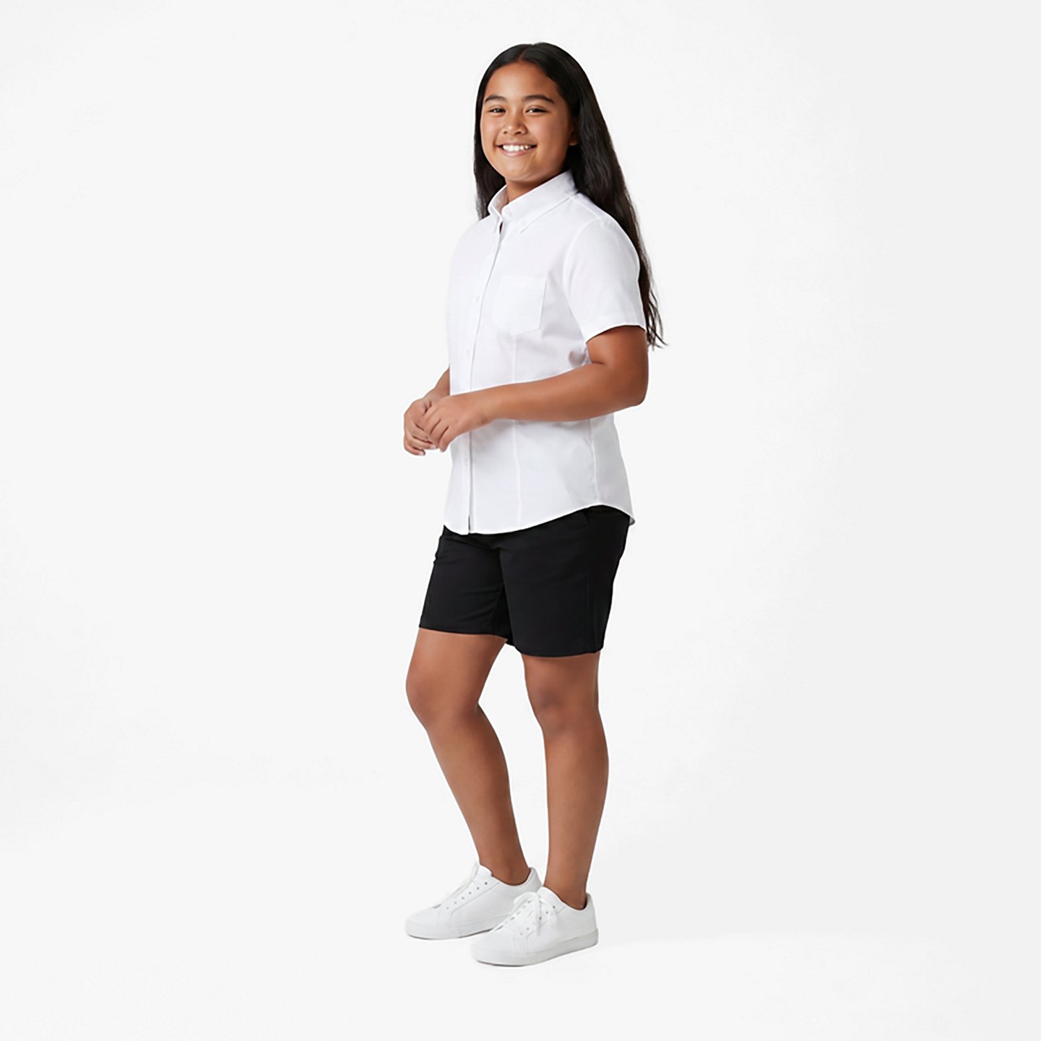 French Toast Girls' Short Sleeve Oxford Blouse - view number 3