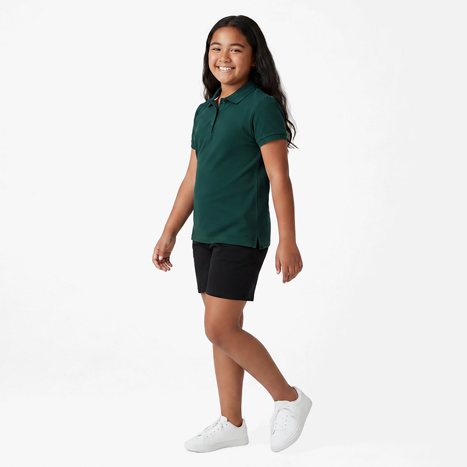 French Toast Girls' Short Sleeve Stretch Pique Polo Shirt - view number 3