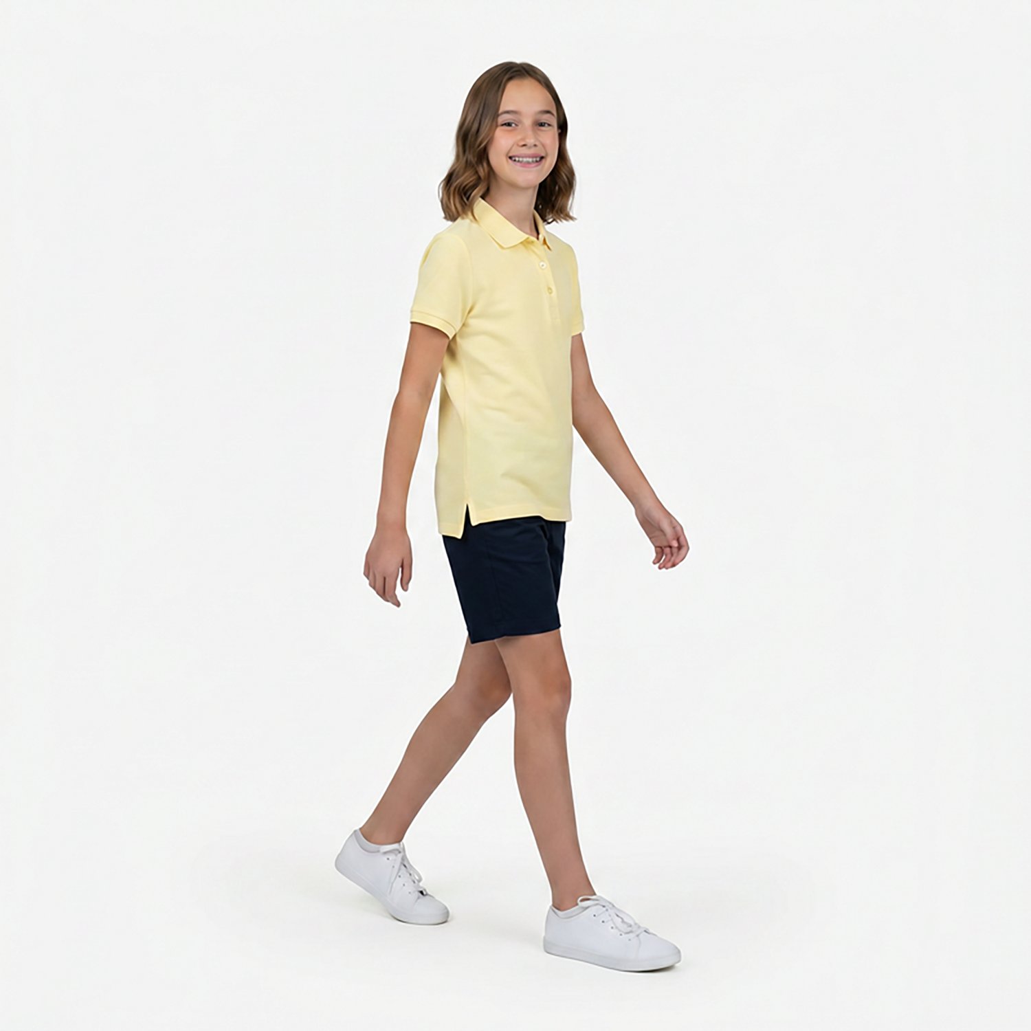 French Toast Girls' Short Sleeve Stretch Pique Polo Shirt - view number 3