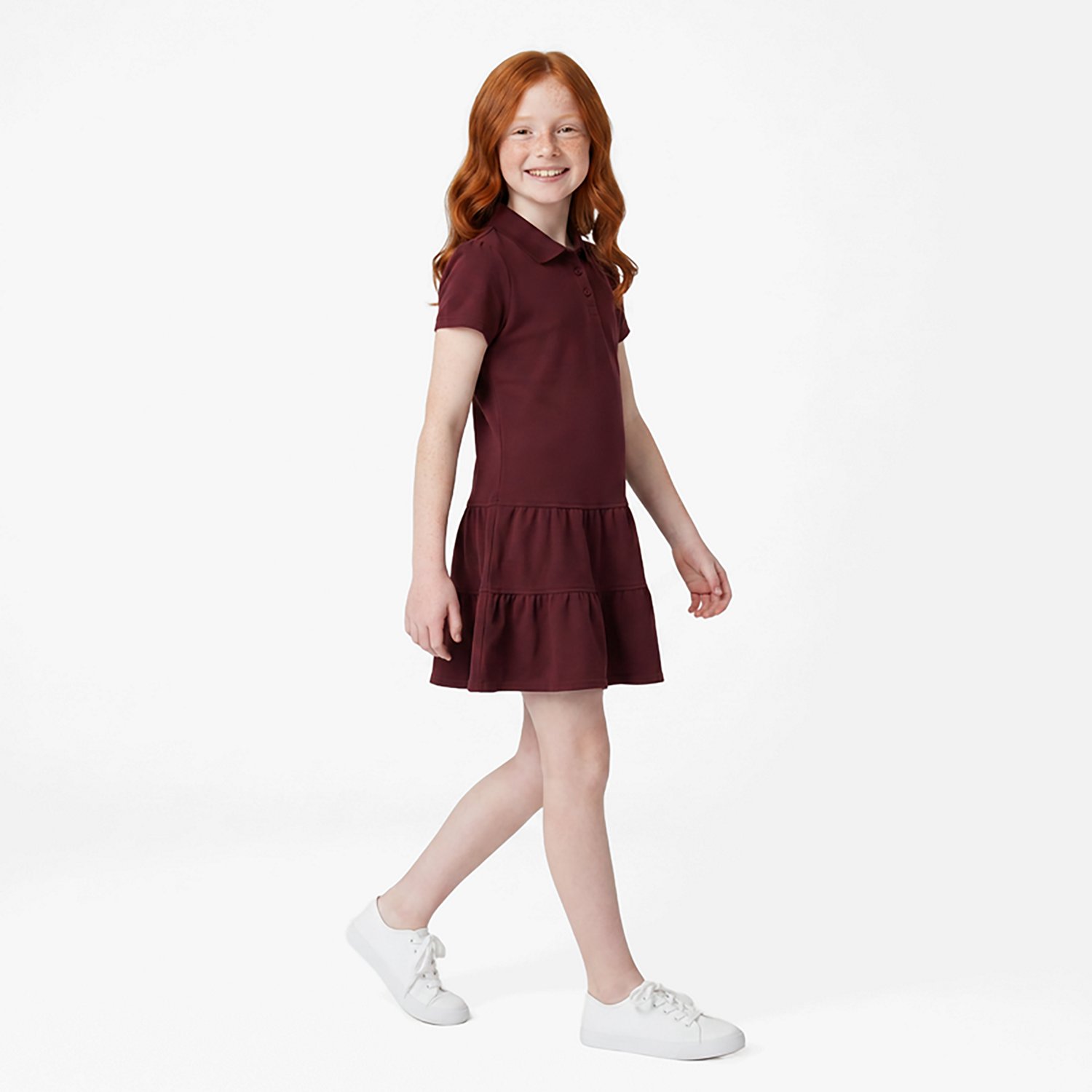 French Toast Girls' Ruffled Pique Polo Dress - view number 3