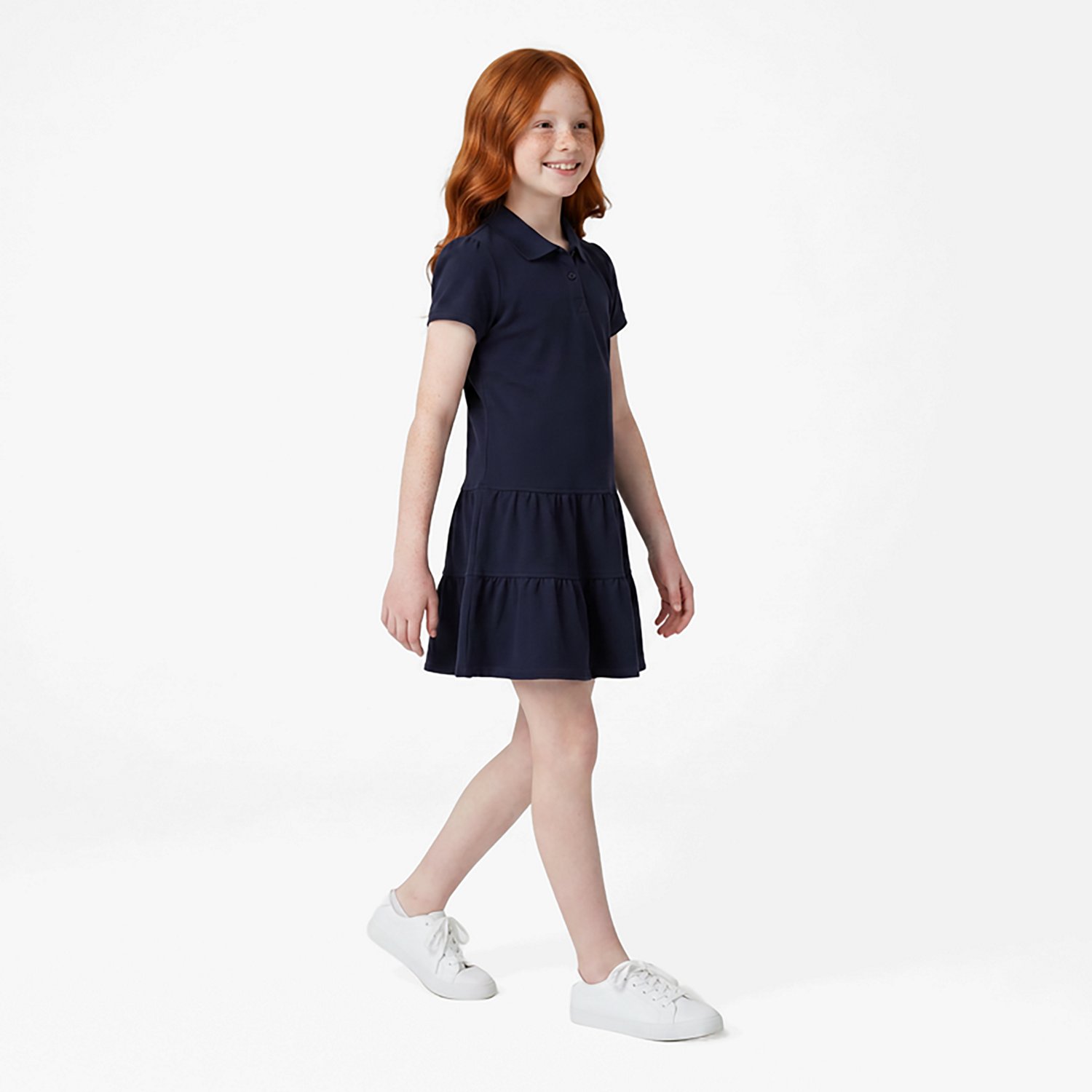 French Toast Girls' Ruffled Pique Polo Dress - view number 3