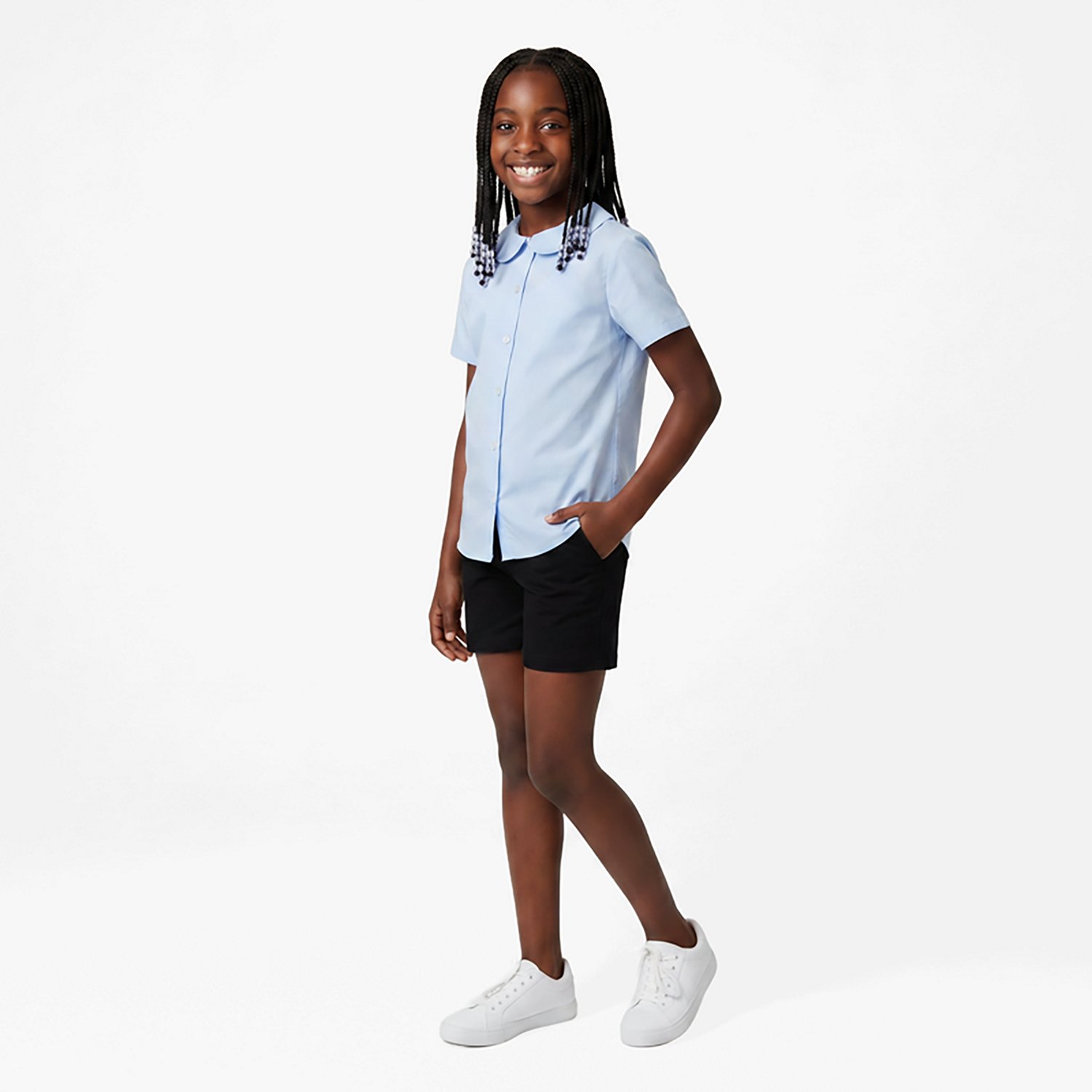 French Toast Girls' Plus Size Modern Peter Pan Blouse - view number 3