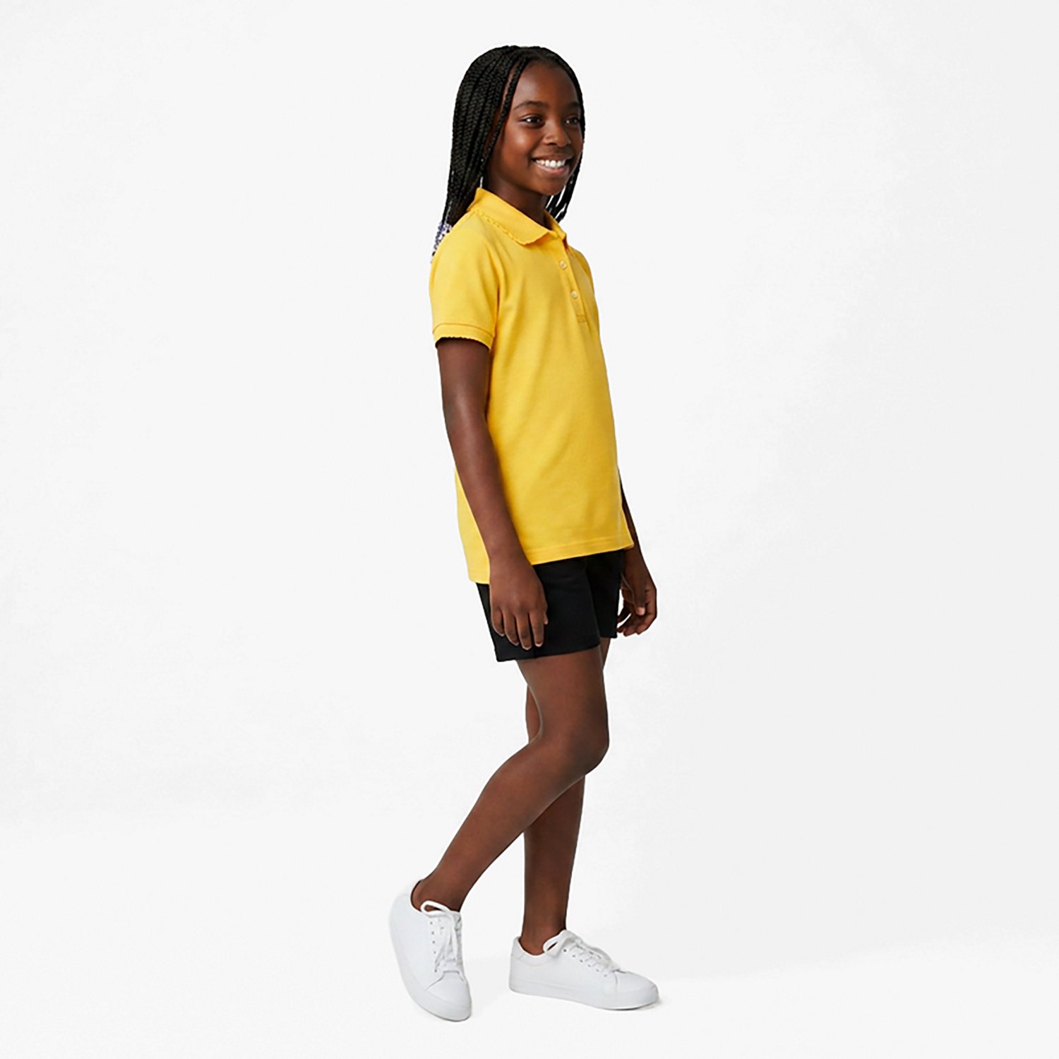 French Toast @School Girls' Picot Collar Interlock School Polo Shirt - view number 3