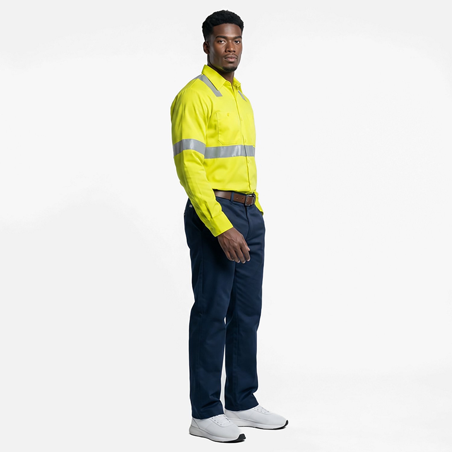 Bulwark Men's Hi-Visibility CoolTouch Flame Resistant Work Shirt - view number 3