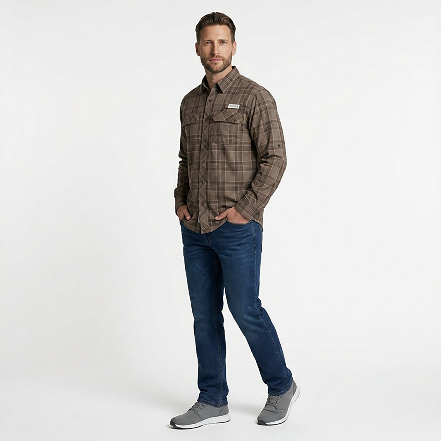 Magellan Outdoors Men's Barton Creek Outdoor Plaid Long Sleeve Shirt - view number 3
