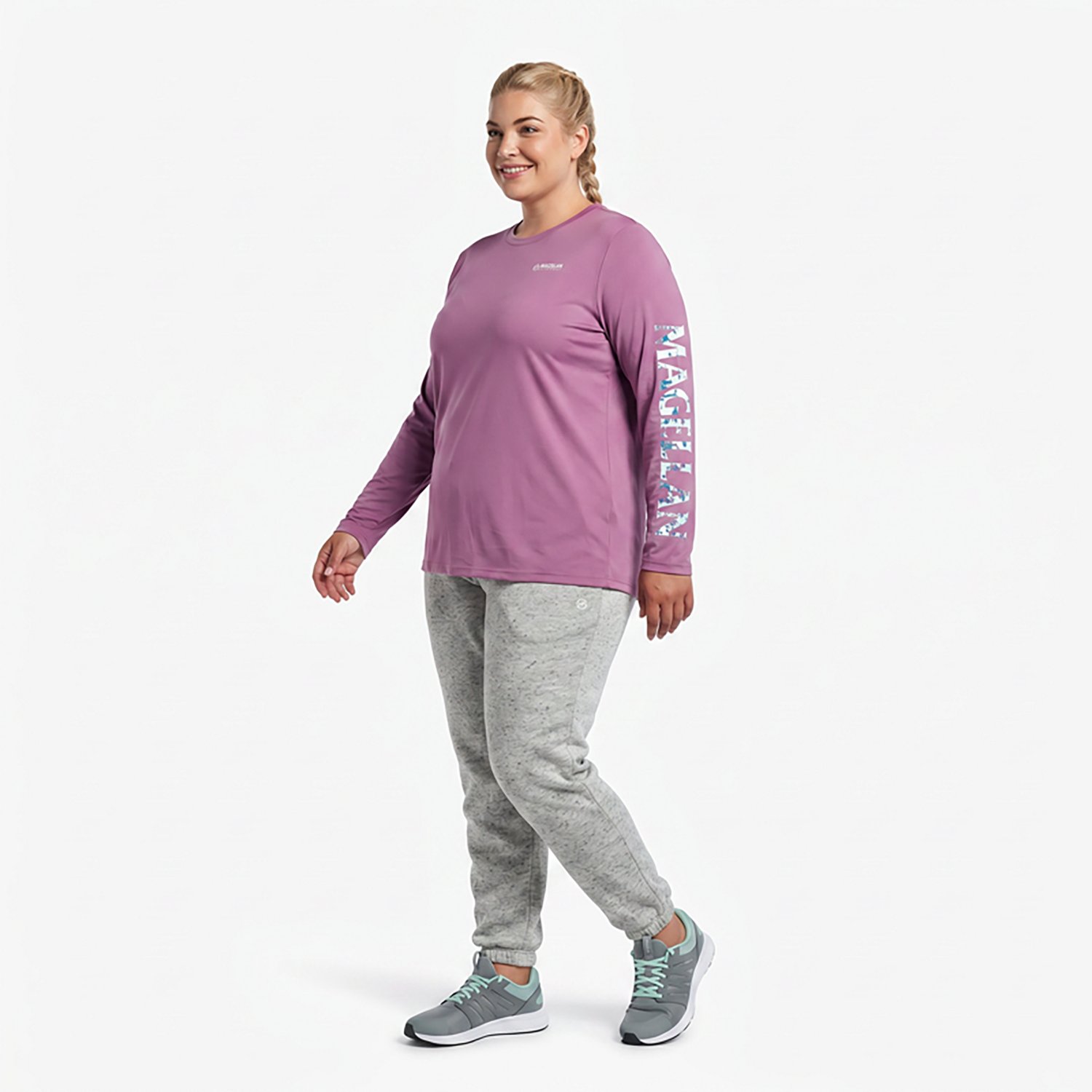 Magellan Outdoors Women's Caddo Lake Logo Long Sleeve Plus Size Fishing T-shirt - view number 3