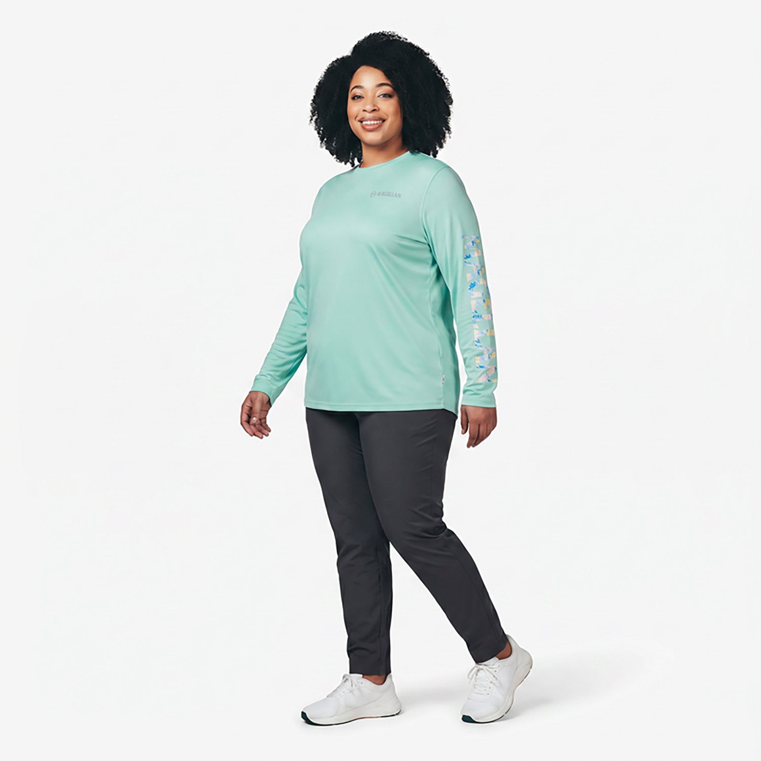 Magellan Outdoors Women's Caddo Lake Logo Long Sleeve Plus Size Fishing T-shirt - view number 3
