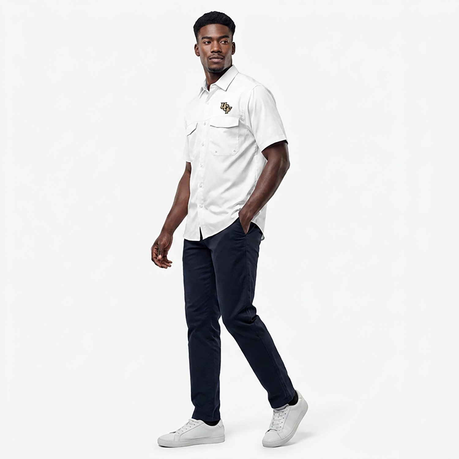 Antigua Men's University of Central Florida Game Day Woven Fishing Shirt - view number 2