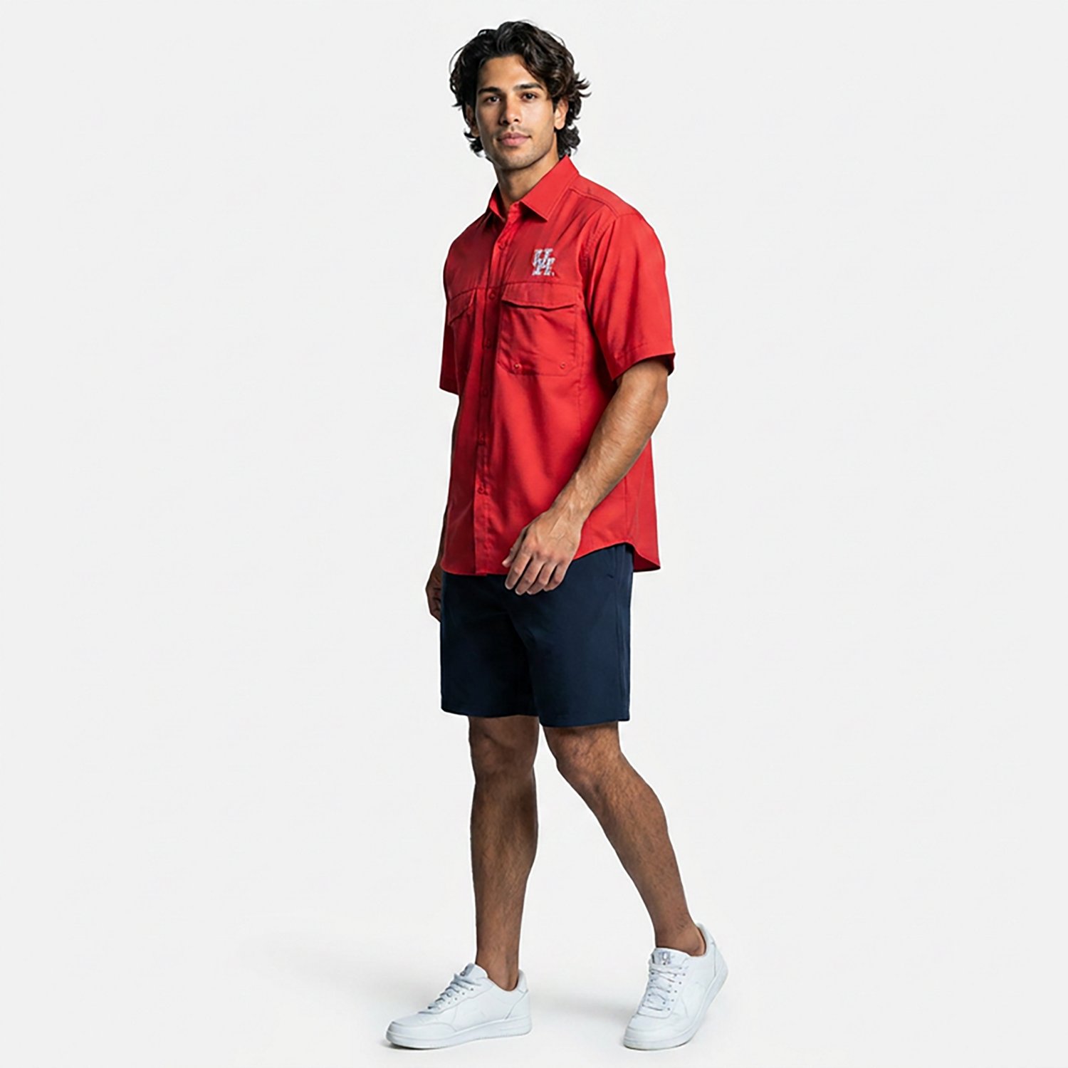 Antigua Men's University of Houston Game Day Woven Fishing Shirt - view number 2