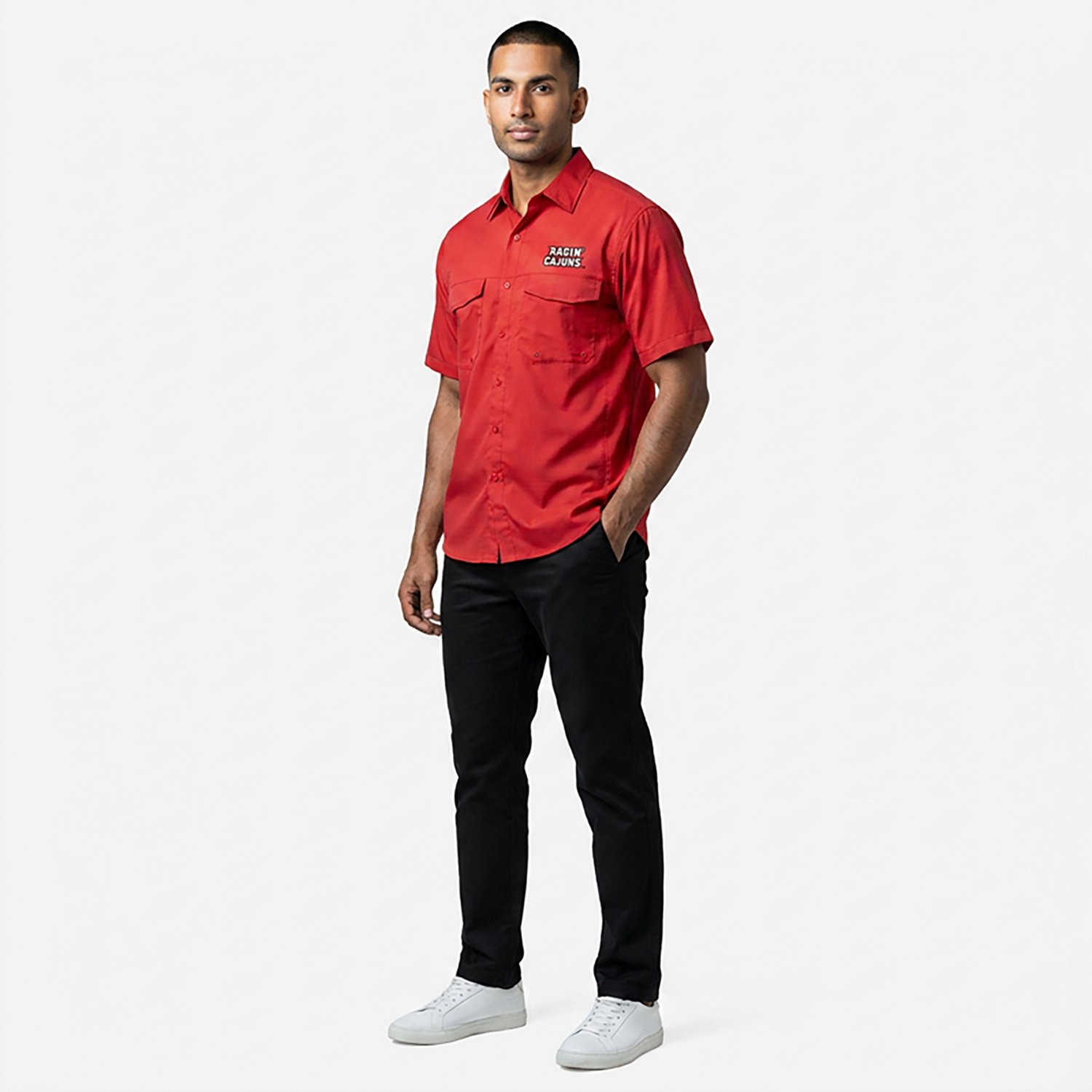 Antigua Men's University of Louisiana at Lafayette Game Day Woven Fishing Shirt - view number 2