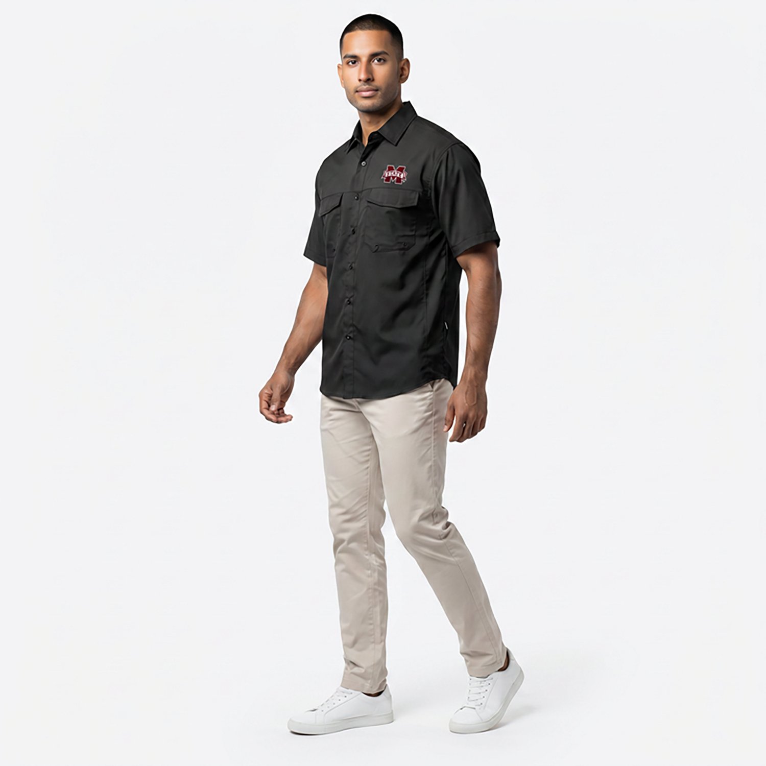 Antigua Men's Mississippi State University Game Day Woven Fishing Shirt - view number 3