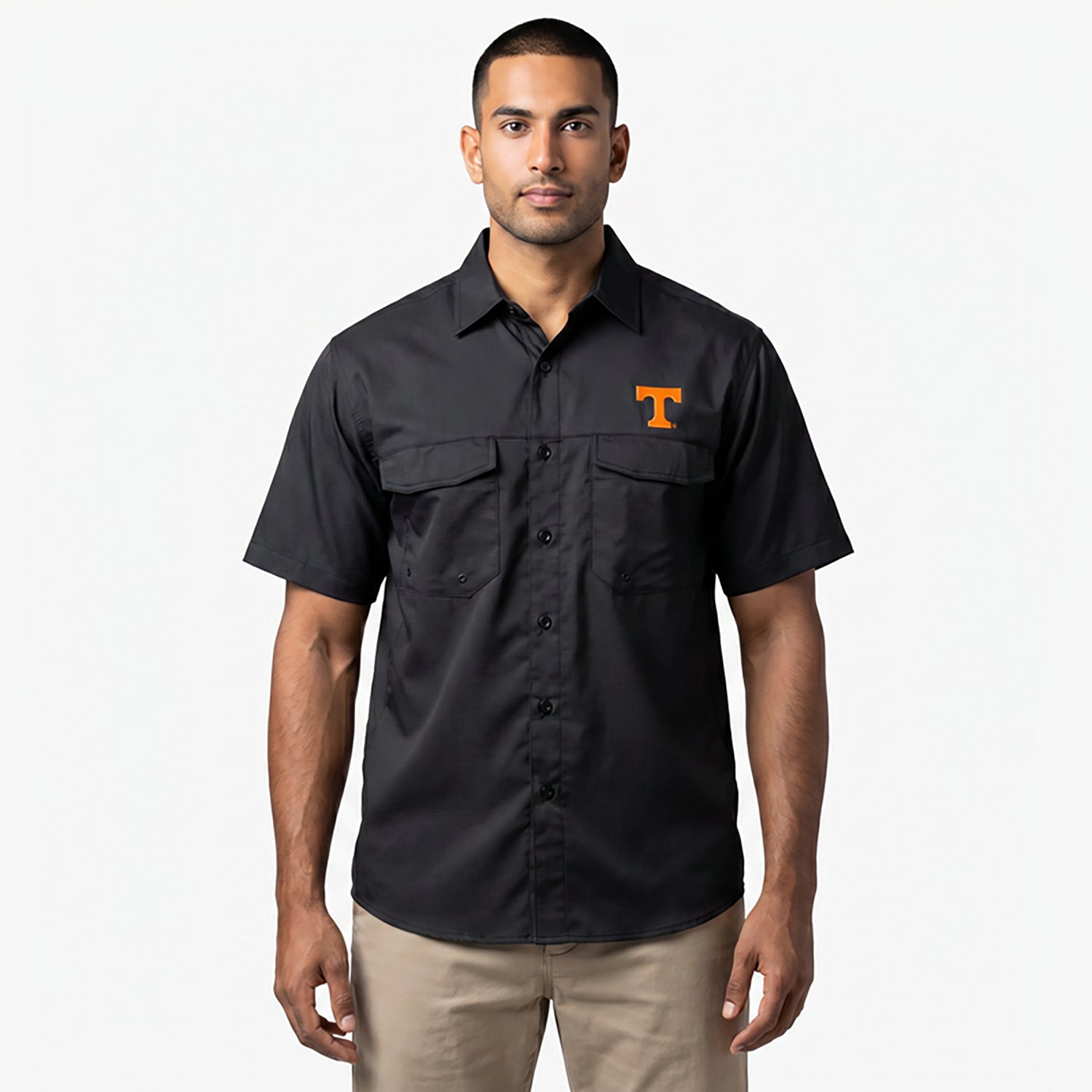 Antigua Men's University of Tennessee Game Day Woven Fishing Shirt