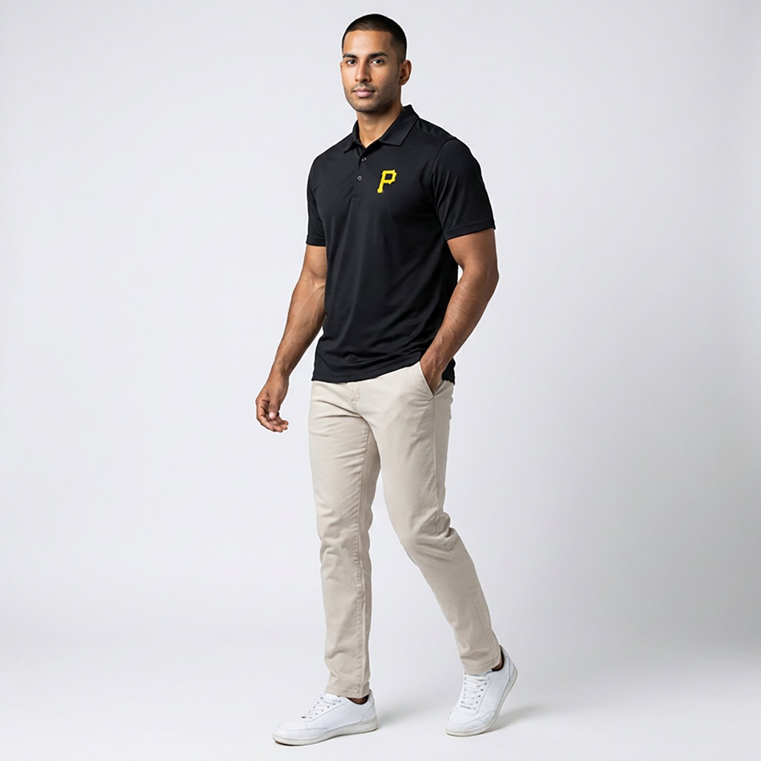 Antigua Men's Pittsburgh Pirates Tribute Short Sleeve Polo Shirt                                                                 - view number 4