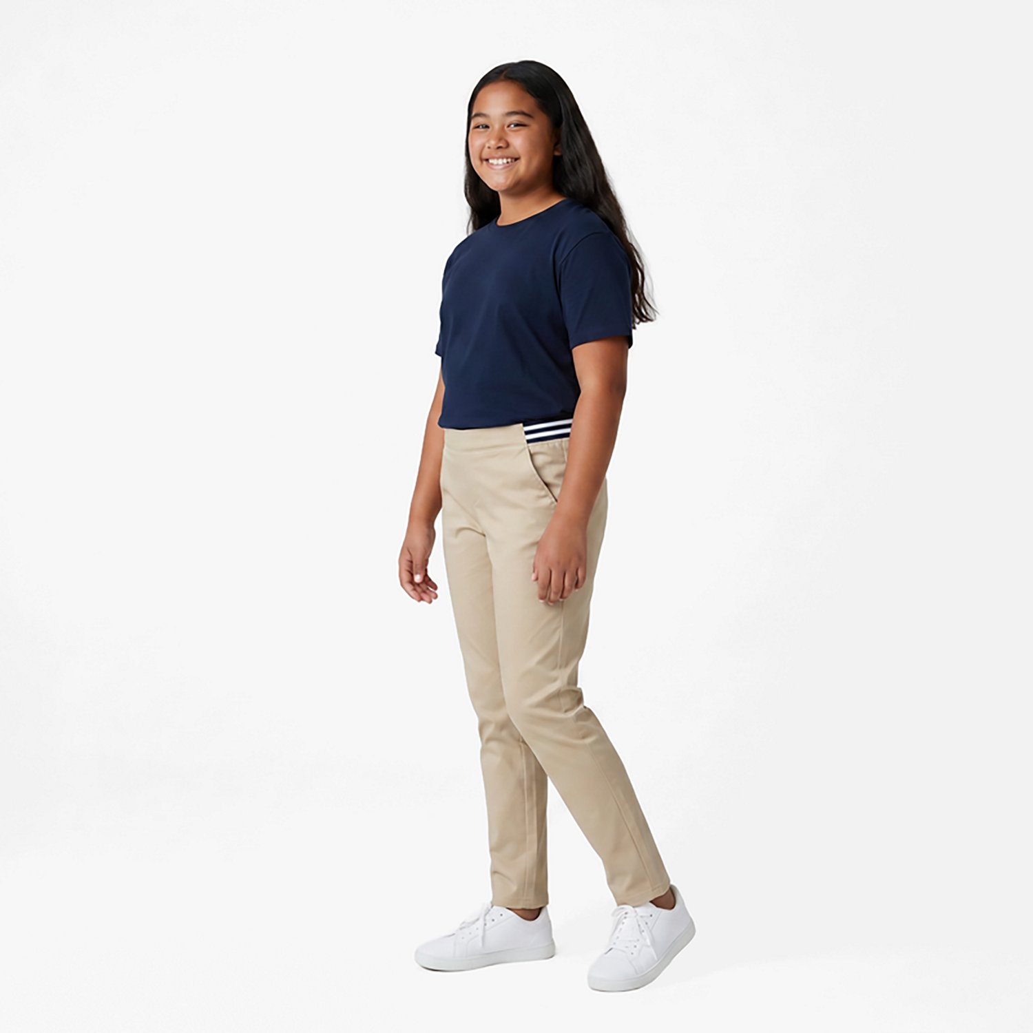 French Toast Girls' Contrast Elastic Waist Pull-On Extended Sizing Pants - view number 3