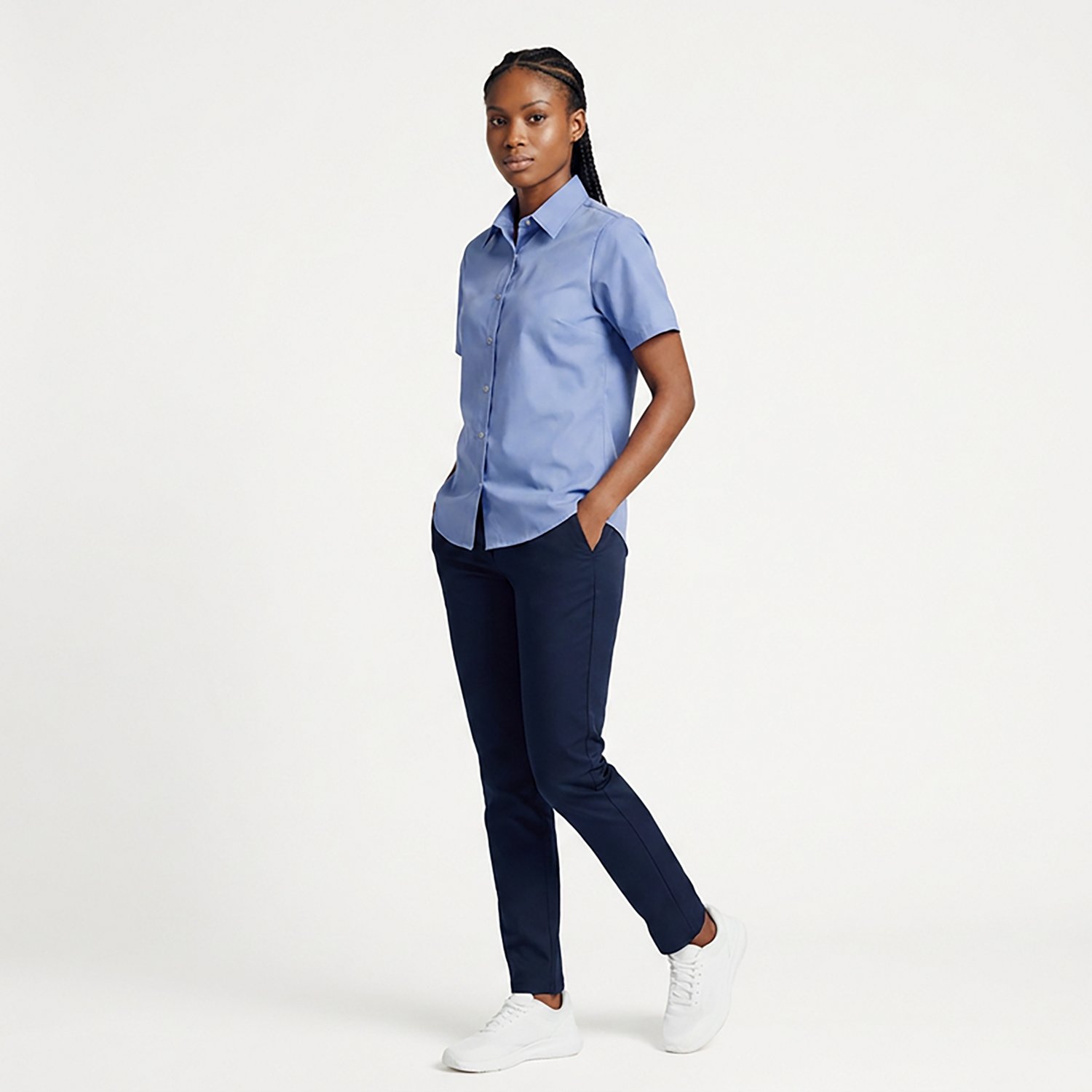 Red Kap Women's Specialized Pocketless Short Sleeve Work Shirt                                                                   - view number 3