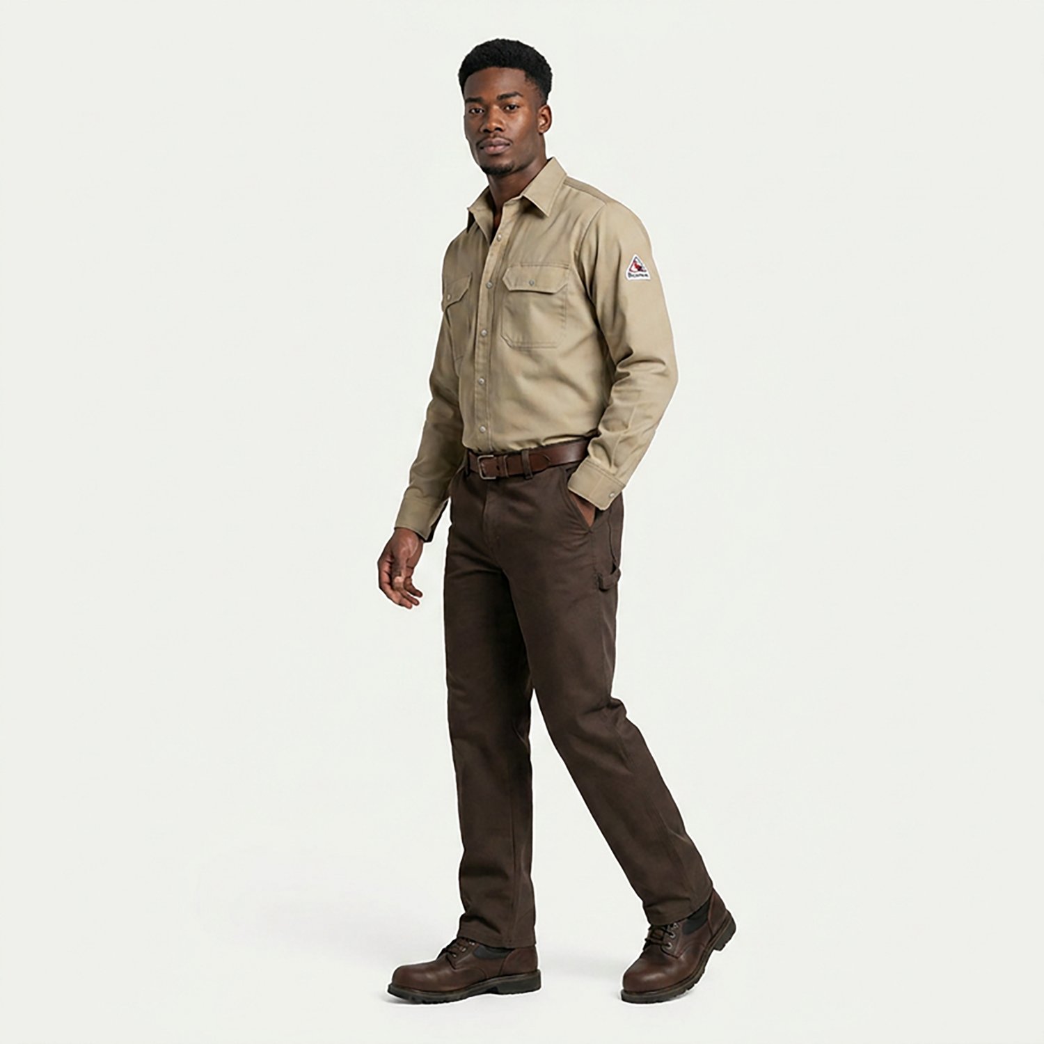 Bulwark Men's Excel Flame Resistant Snap Flame Resistant ont Dress Shirt - view number 3