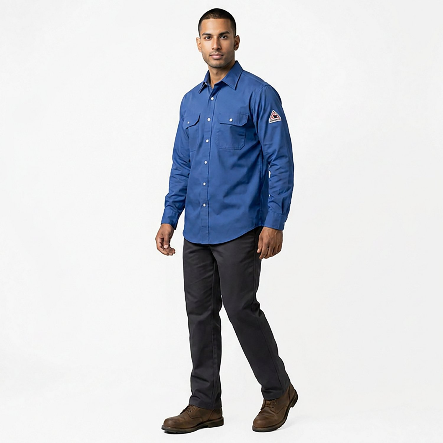 Bulwark Men's Excel Flame Resistant Snap Flame Resistant ont Dress Shirt - view number 3