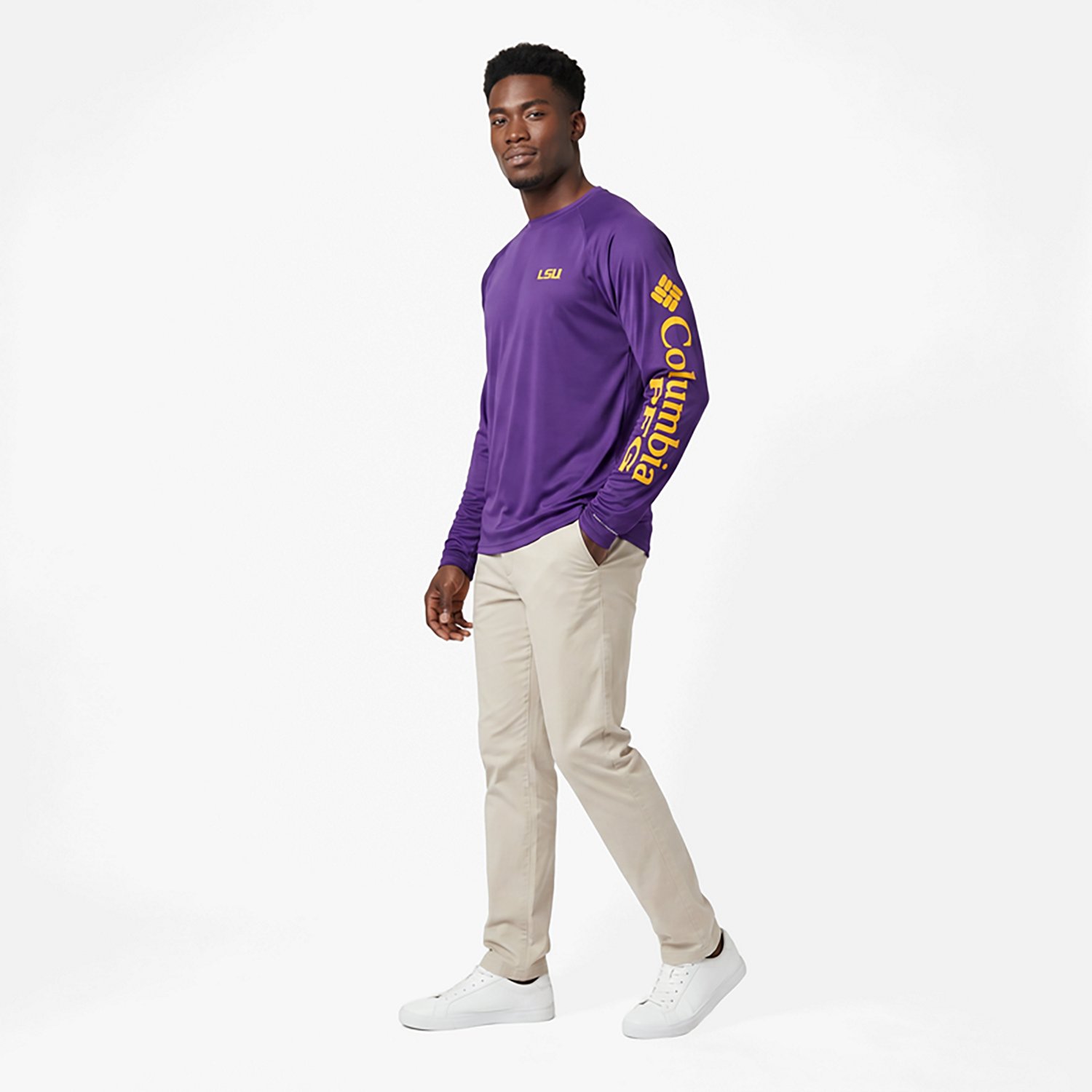 Columbia Sportswear Men's Louisiana State University Terminal Tackle Shirt - view number 3