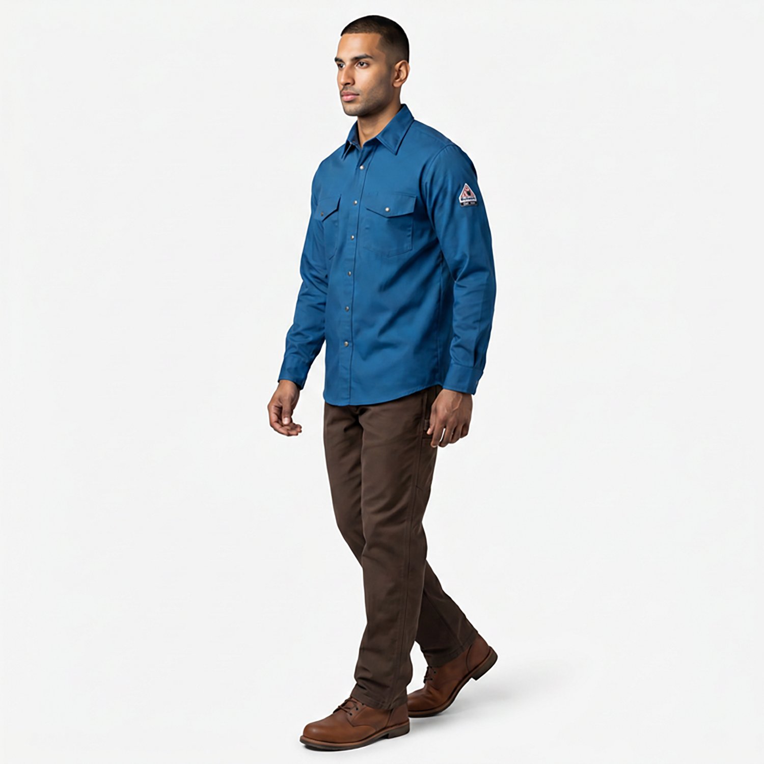 Bulwark Men's Nomex IIIA Snap Front Long Sleeve Uniform Work Shirt                                                               - view number 3