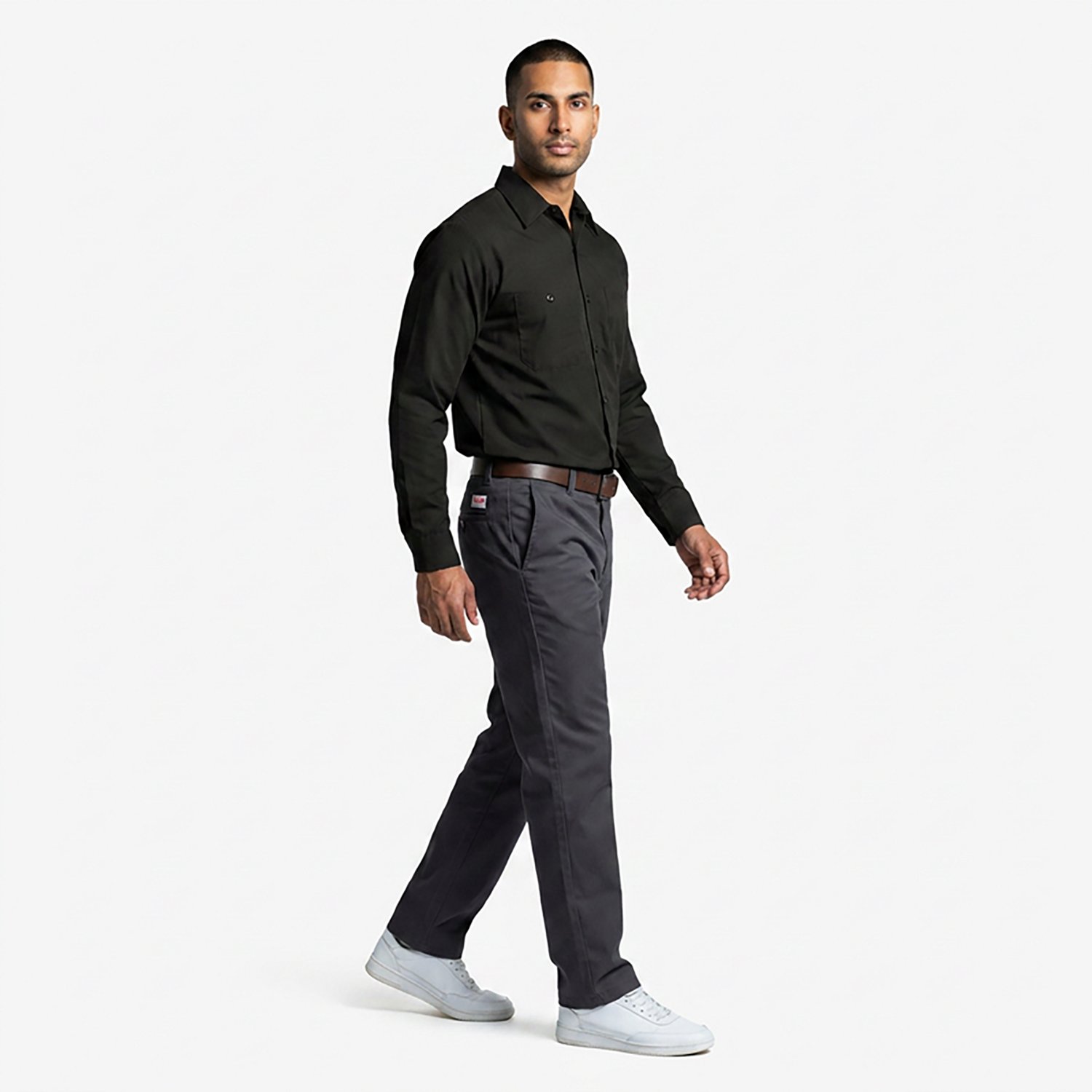 Red Kap Men's Solid Long Sleeve Crew Shirt                                                                                       - view number 3