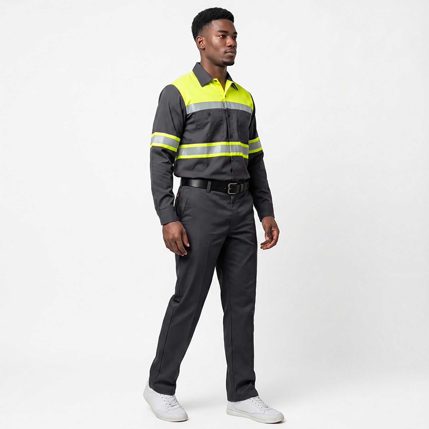 Red Kap Men's Hi-Visibility Colorblock Ripstop Type O Class 1 Work Shirt                                                         - view number 3