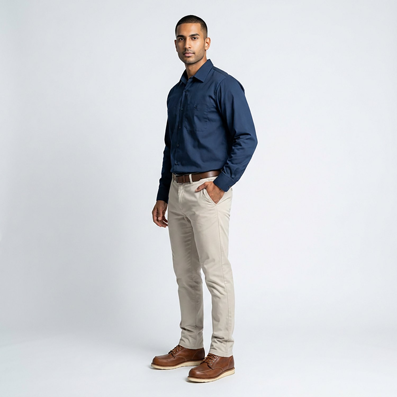 Red Kap Men's Wrinkle-Resistant Cotton Work Shirt                                                                                - view number 3