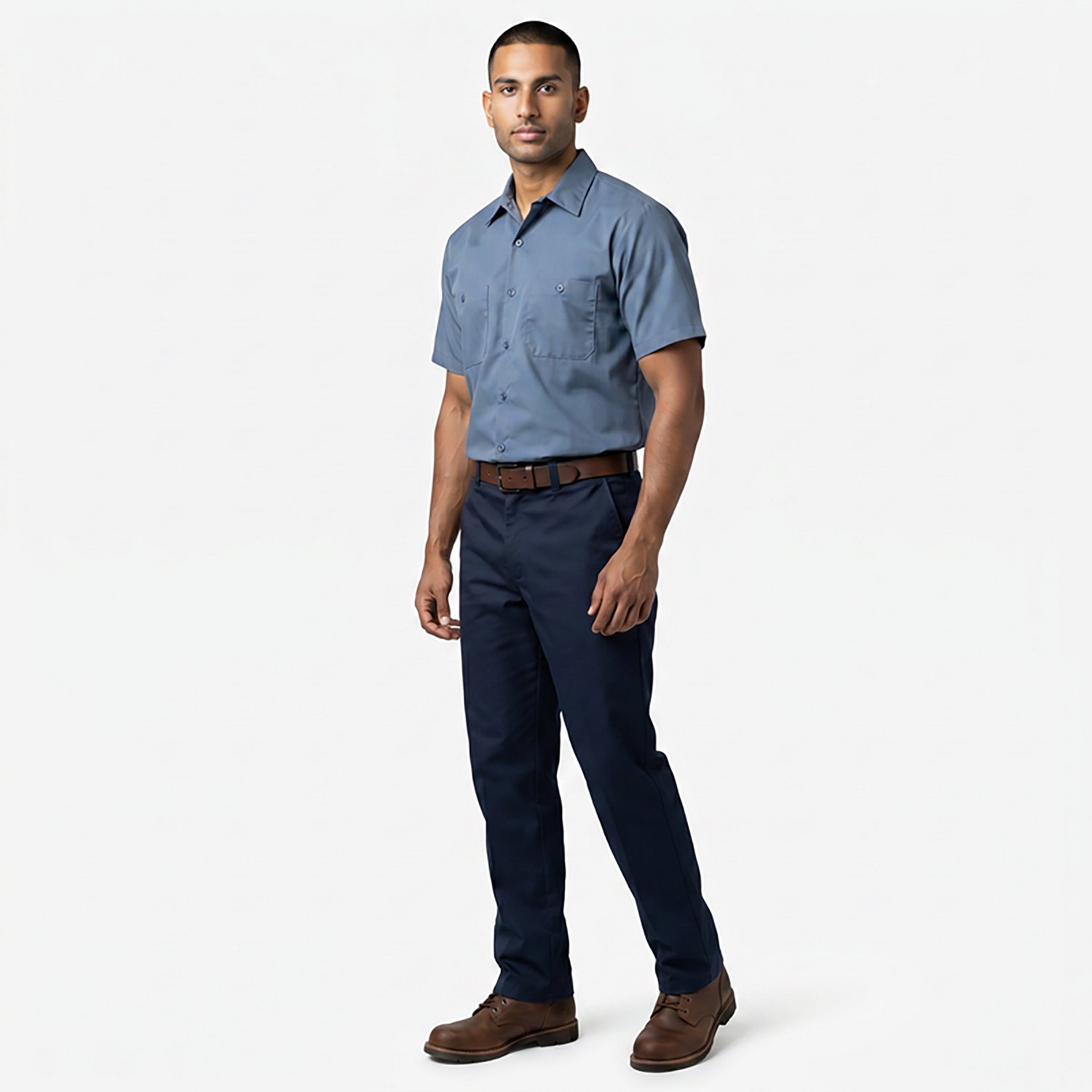 Red Kap Men's Short Sleeve Wrinkle-Resistant Cotton Work Shirt                                                                   - view number 3