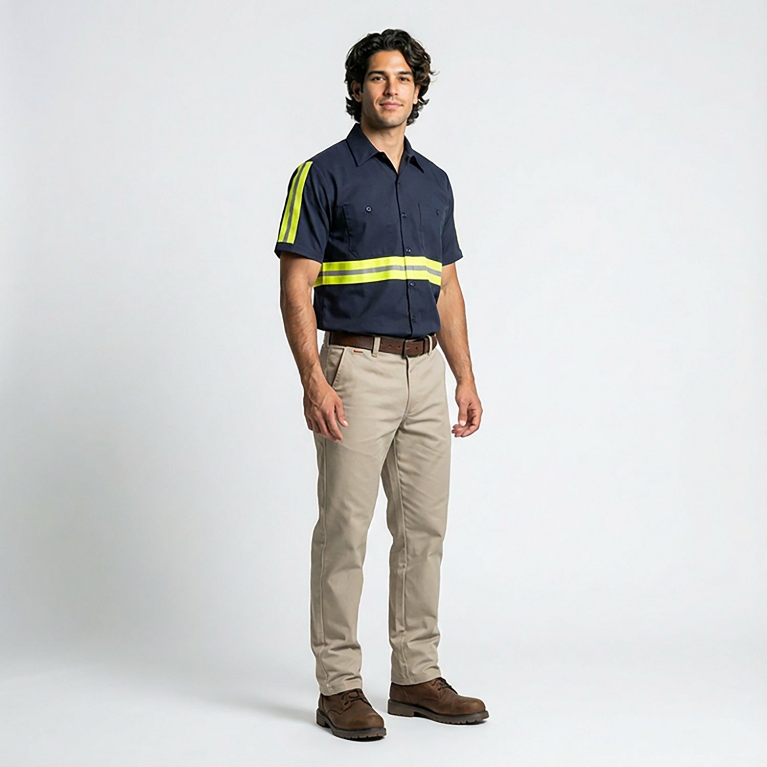 Red Kap Men's Enhanced Visibility Cotton Work Shirt                                                                              - view number 3
