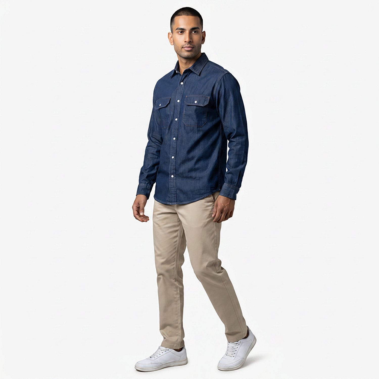 Red Kap Men's Deluxe Denim Long Sleeve Shirt