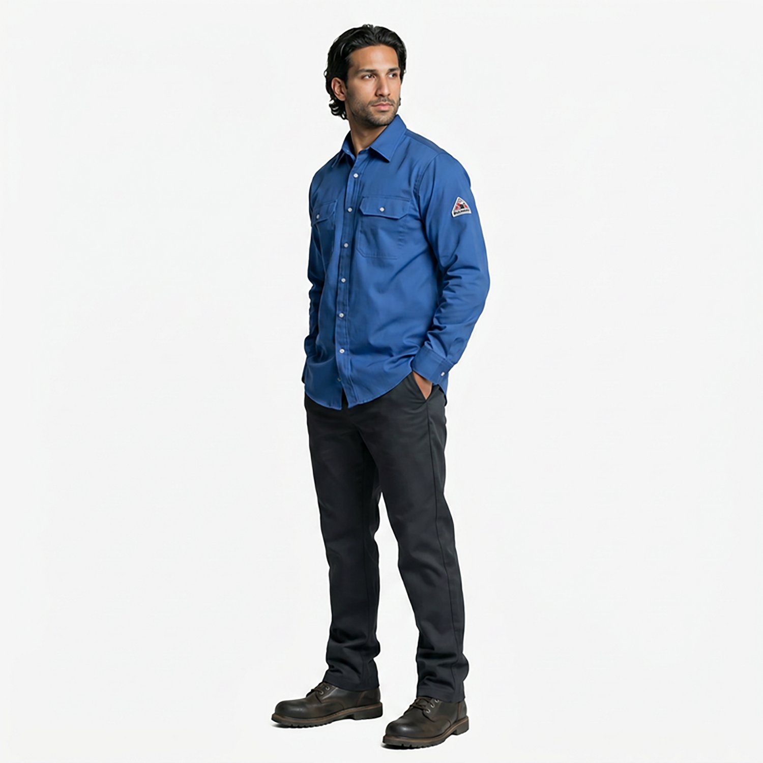 Bulwark Men's Midweight Flame Resistant  Snap Flame Resistant ont Uniform Shirt - view number 3