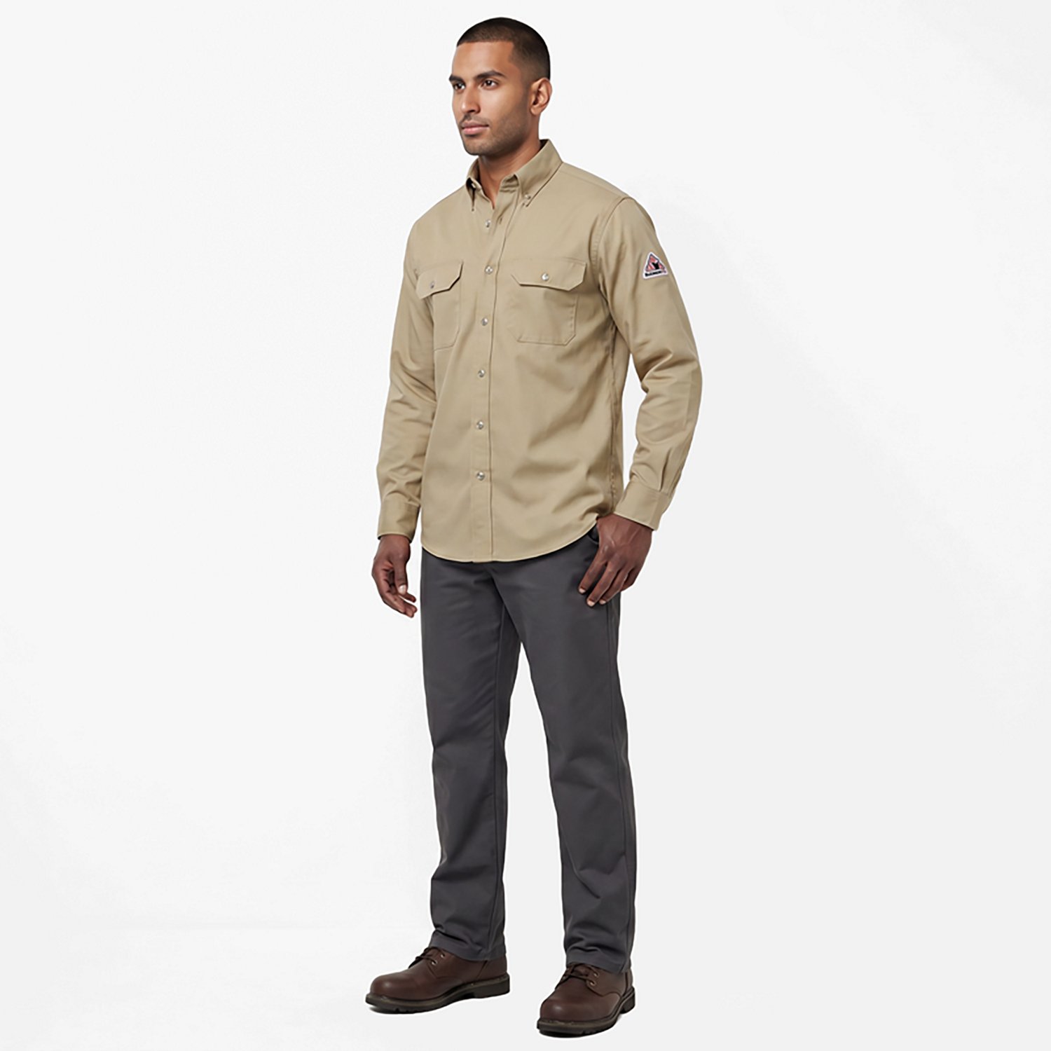 Bulwark Men's Midweight Flame Resistant Uniform Dress Shirt