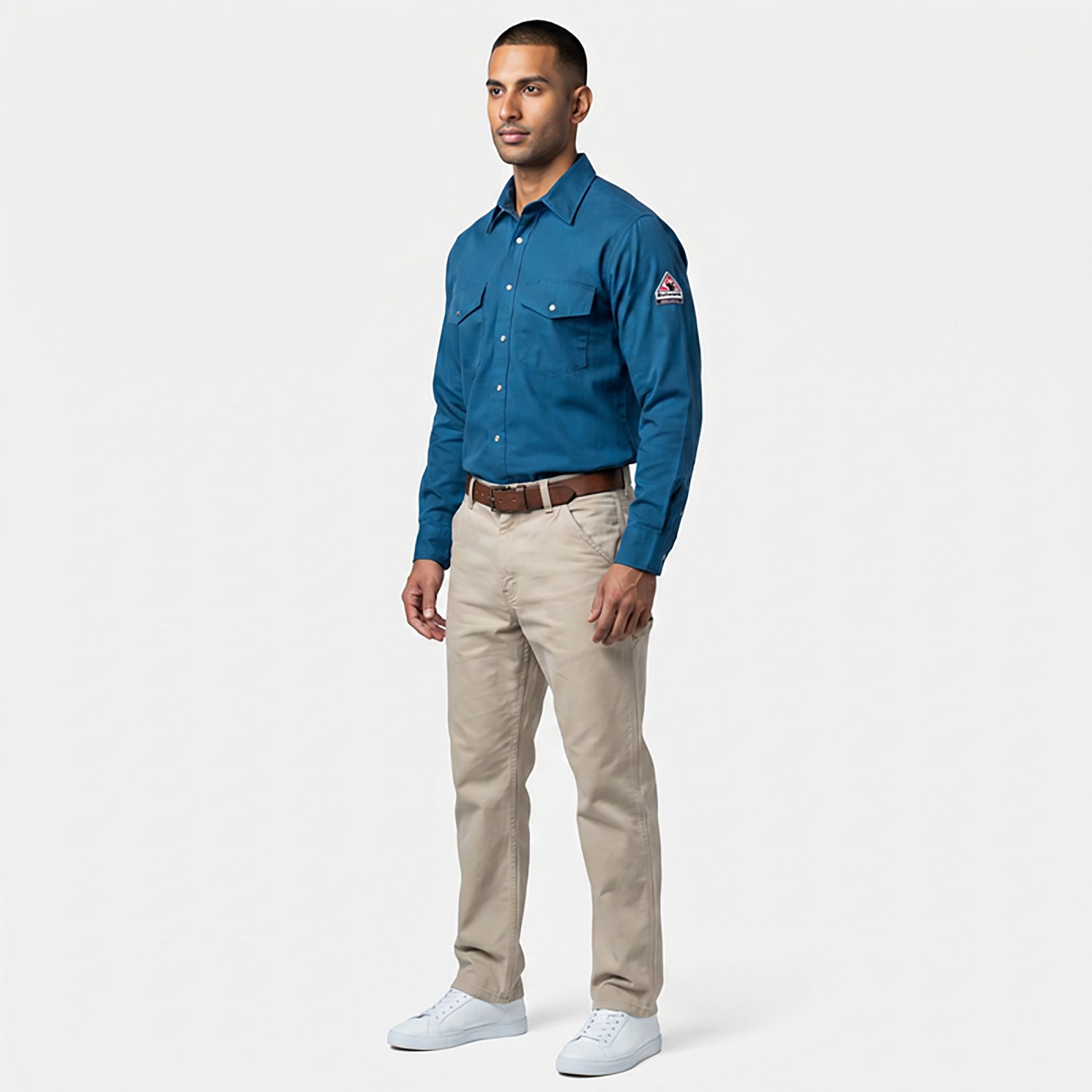 Bulwark Men's Lightweight Nomex Flame Resistant Snap Flame Resistant ont Shirt - view number 3