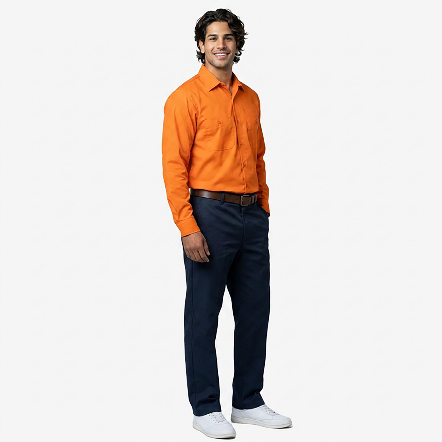 Red Kap Men's Enhanced Visibility Solid Long Sleeve Work Shirt                                                                   - view number 3