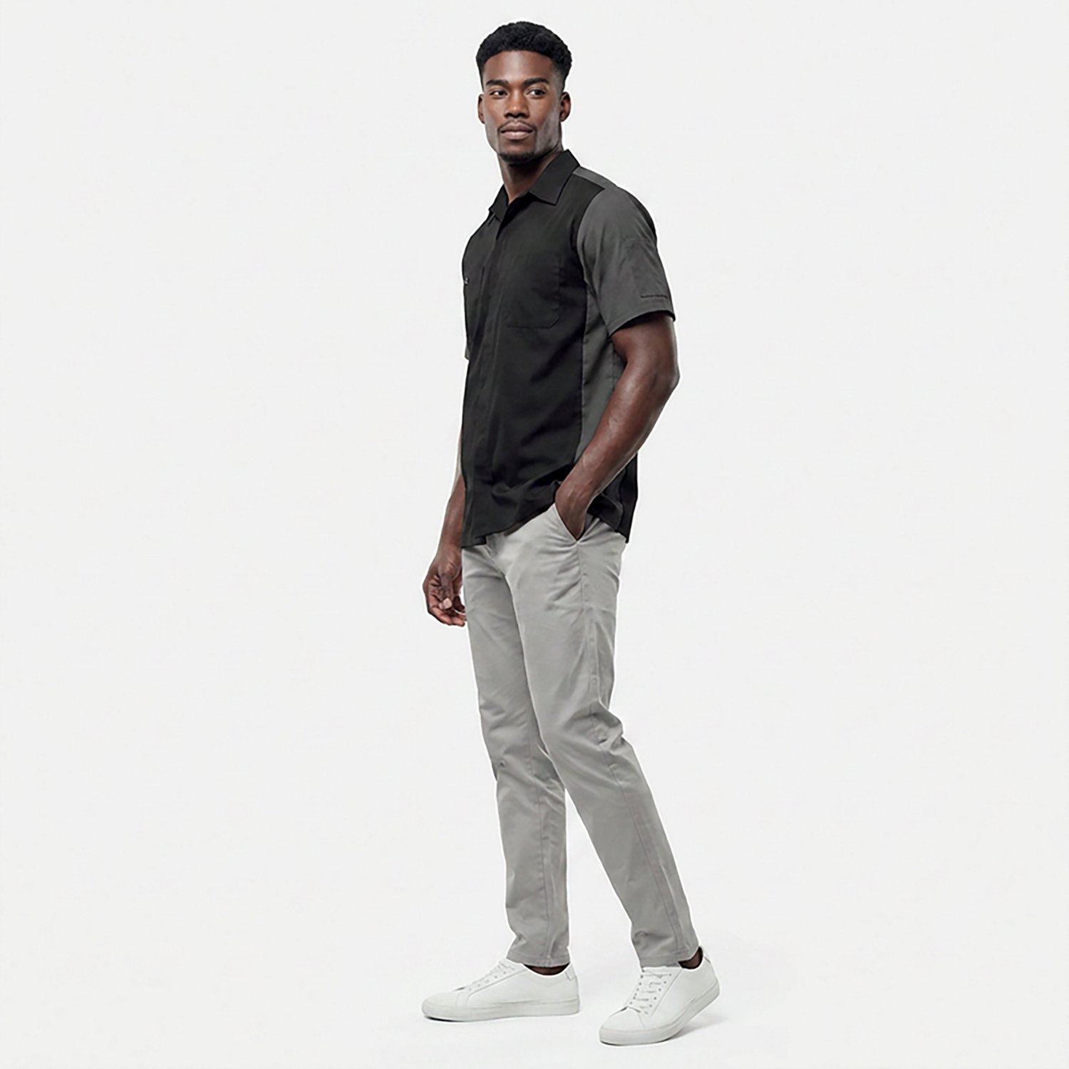 Red Kap Men's 2-Tone Crew Short Sleeve Touchtex Shirt"