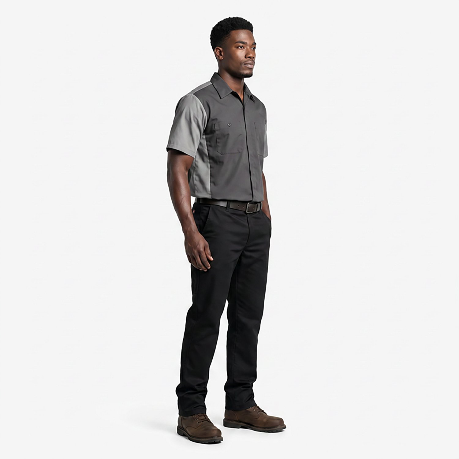 Red Kap Men's 2-Tone Crew Short Sleeve Shirt                                                                                     - view number 3