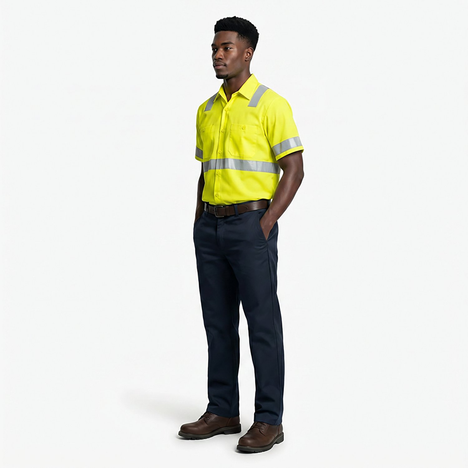 Red Kap Men's Hi-Visibility Ripstop Type R Class 3 Short Sleeve Work Shirt - view number 3
