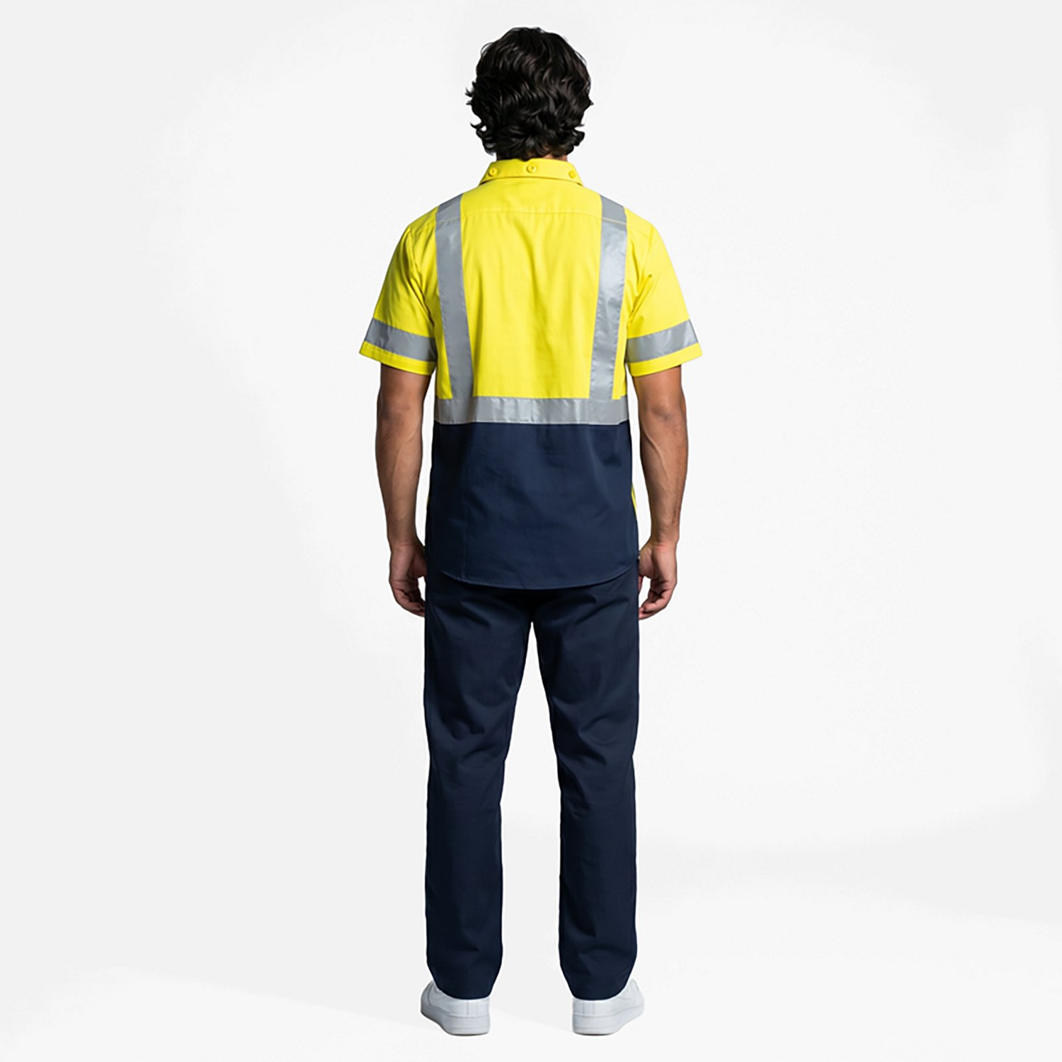 Red Kap Men's Hi-Visibility Colorblock Ripstop Type R Class 2 Short Sleeve Work Shirt                                            - view number 4