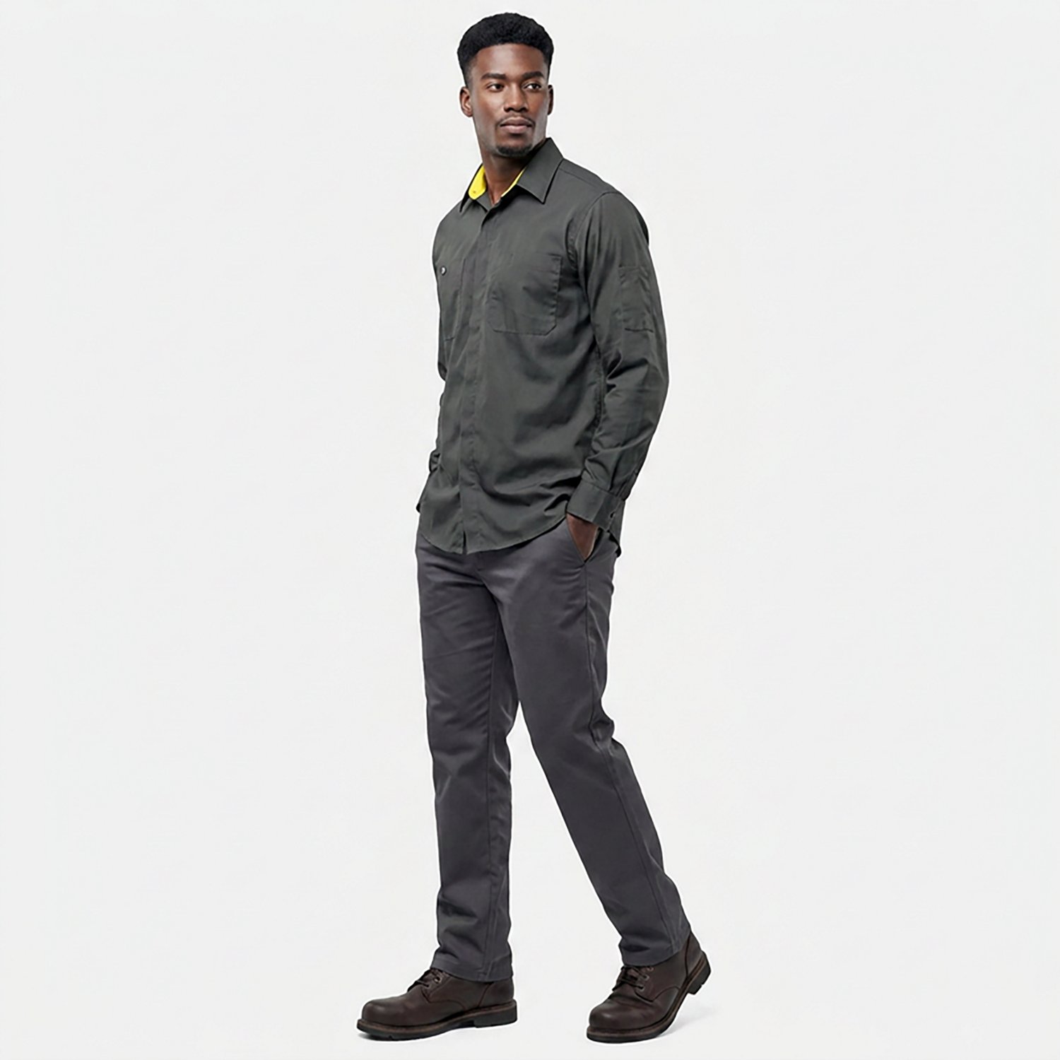 Red Kap Men's Performance Plus Shop Long Sleeve Button Down Shirt - view number 3