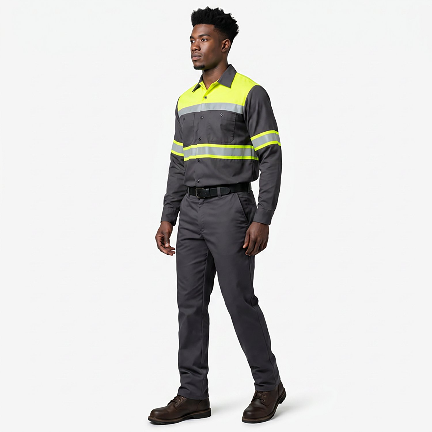 Red Kap Men's Hi-Visibility Colorblock Ripstop Type O Class 1 Long Sleeve Work Shirt                                             - view number 3