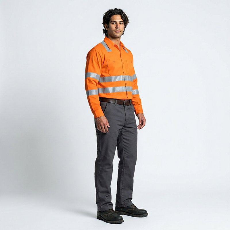 Red Kap Men's Hi-Visibility Type R Class 3 Work Shirt