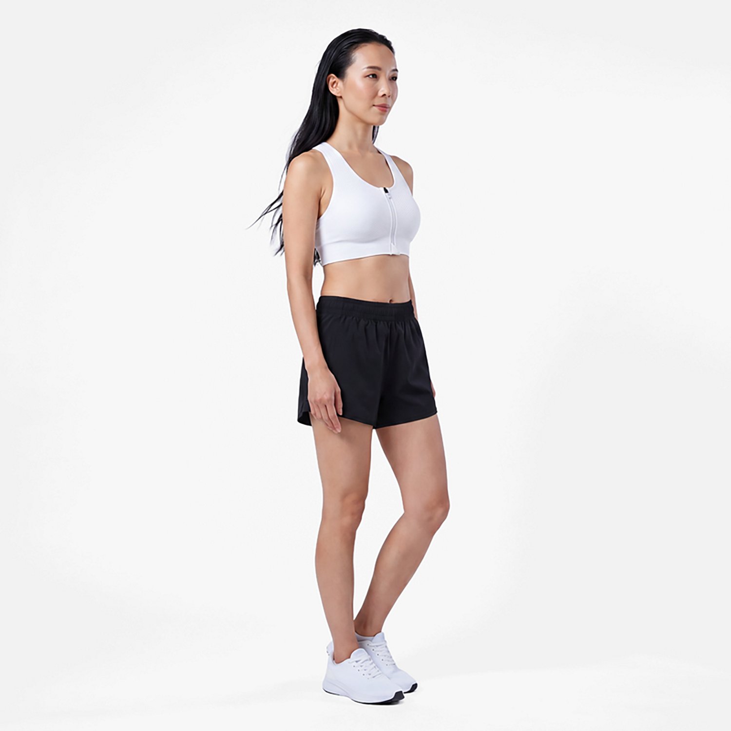 BCG Women's Seamless Zip Front Mid Impact Sports Bra                                                                             - view number 2