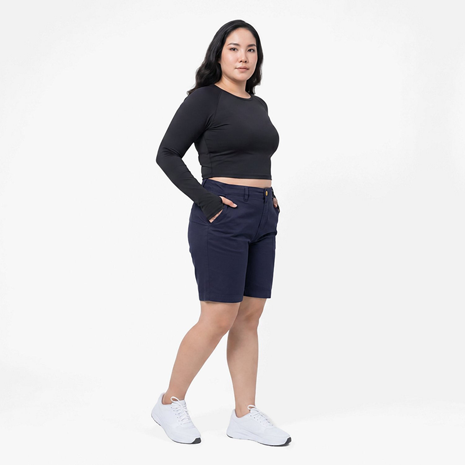 French Toast Women's At School Stretch Twill Bermuda Shorts