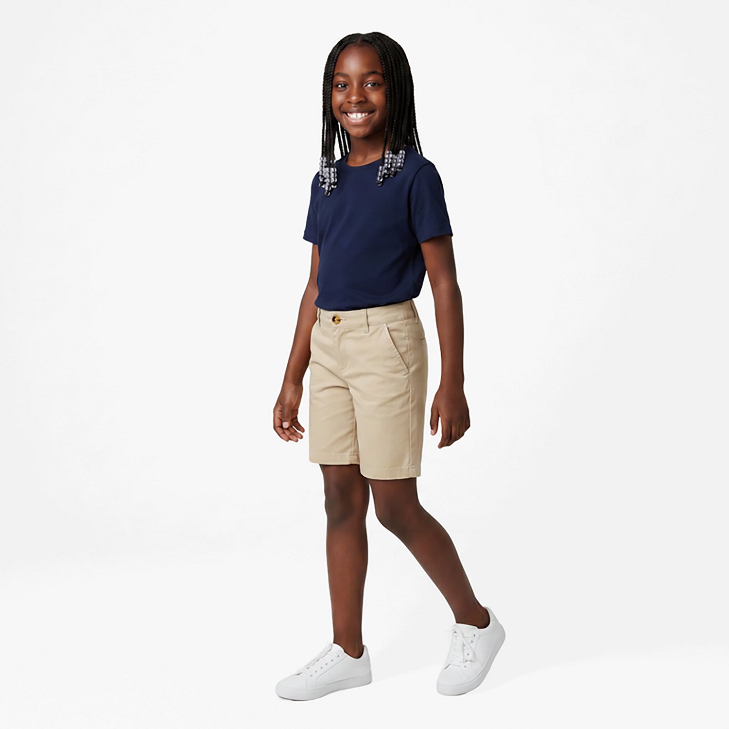 French Toast Girls' At School Stretch Twill Bermuda Shorts                                                                       - view number 3