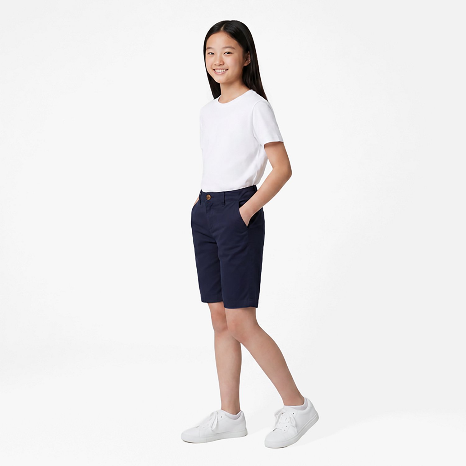 French Toast Girls' At School Stretch Twill Bermuda Shorts                                                                       - view number 3