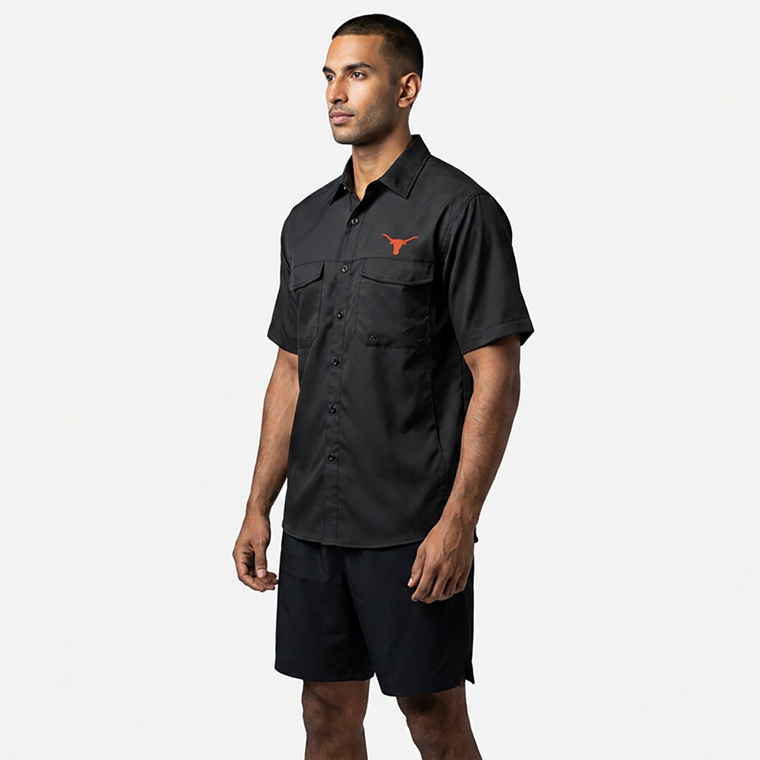 Antigua Men’s University of Texas Game Day Woven Fishing Shirt