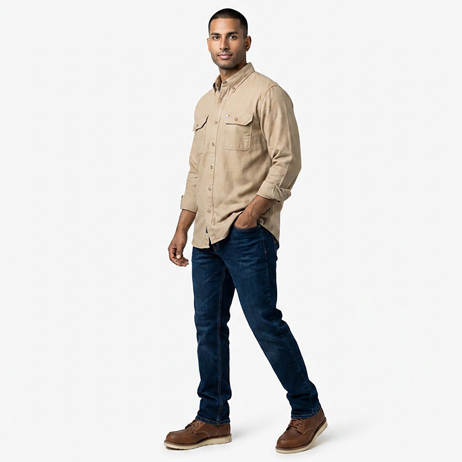 Carhartt Men's TW368 Original Fit Long Sleeve Shirt                                                                              - view number 3