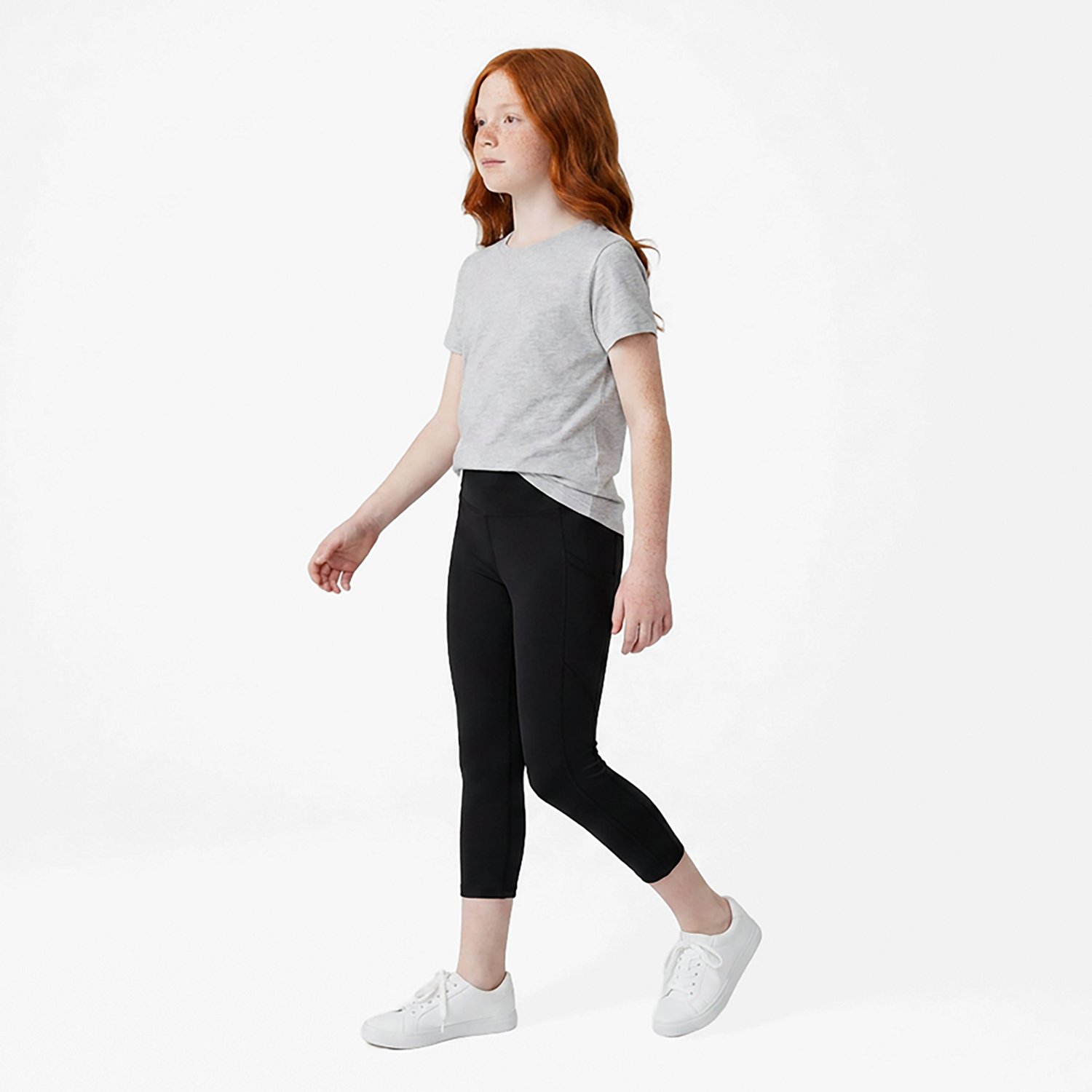 BCG Girls' Training Solid 7/8 Pocket Leggings