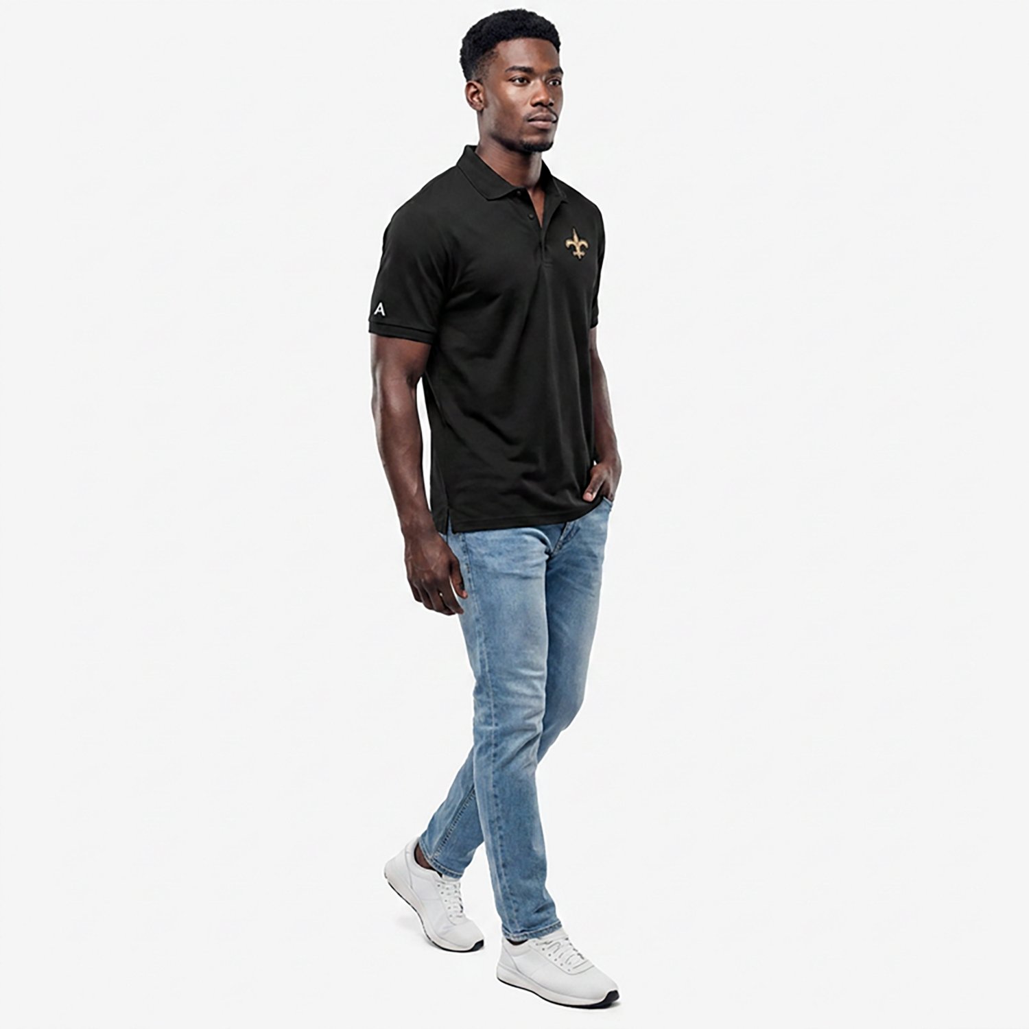 Antigua Men's New Orleans Saints Legacy Short Sleeve Polo Shirt - view number 4